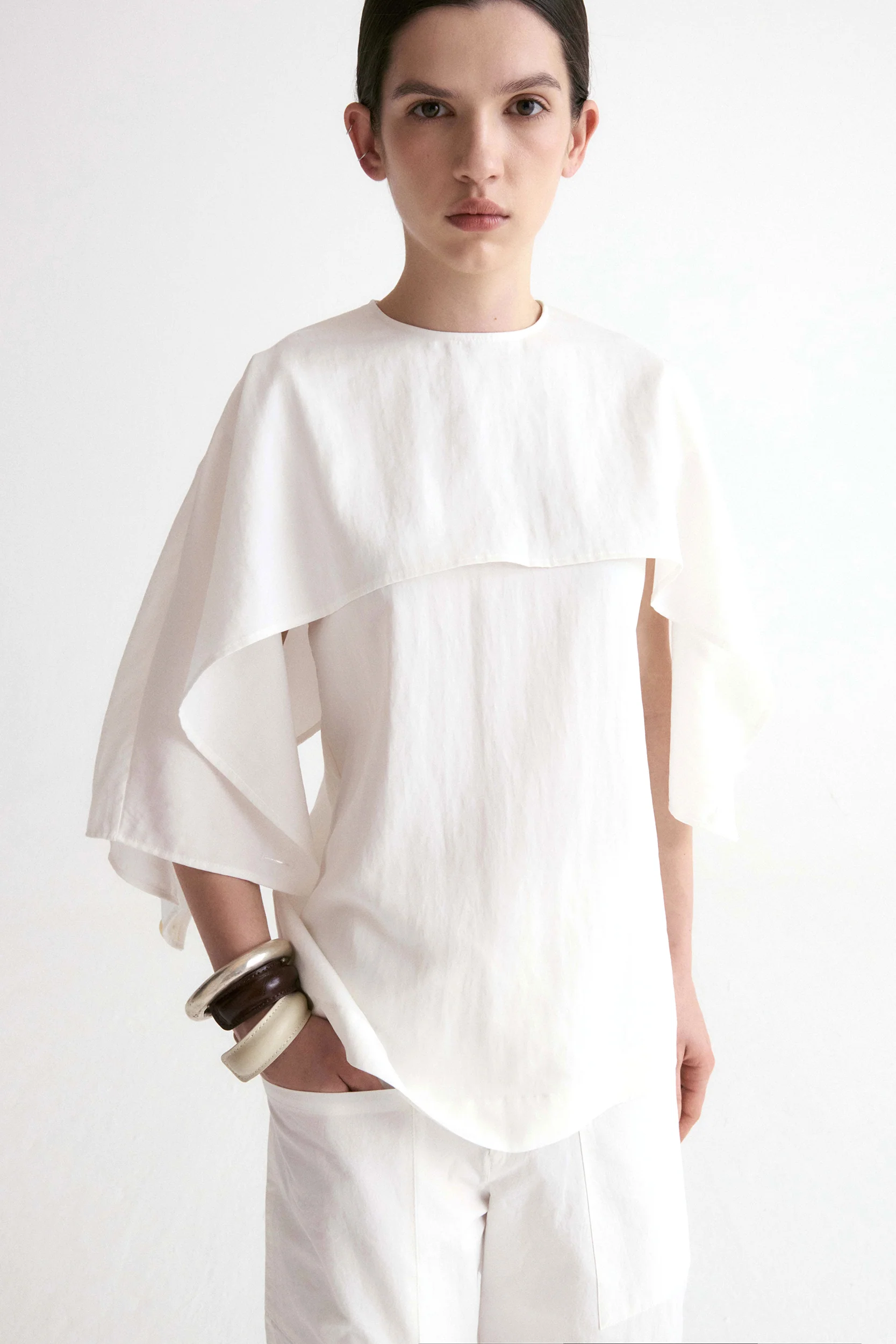 2Way Cape Top-White - Image 2
