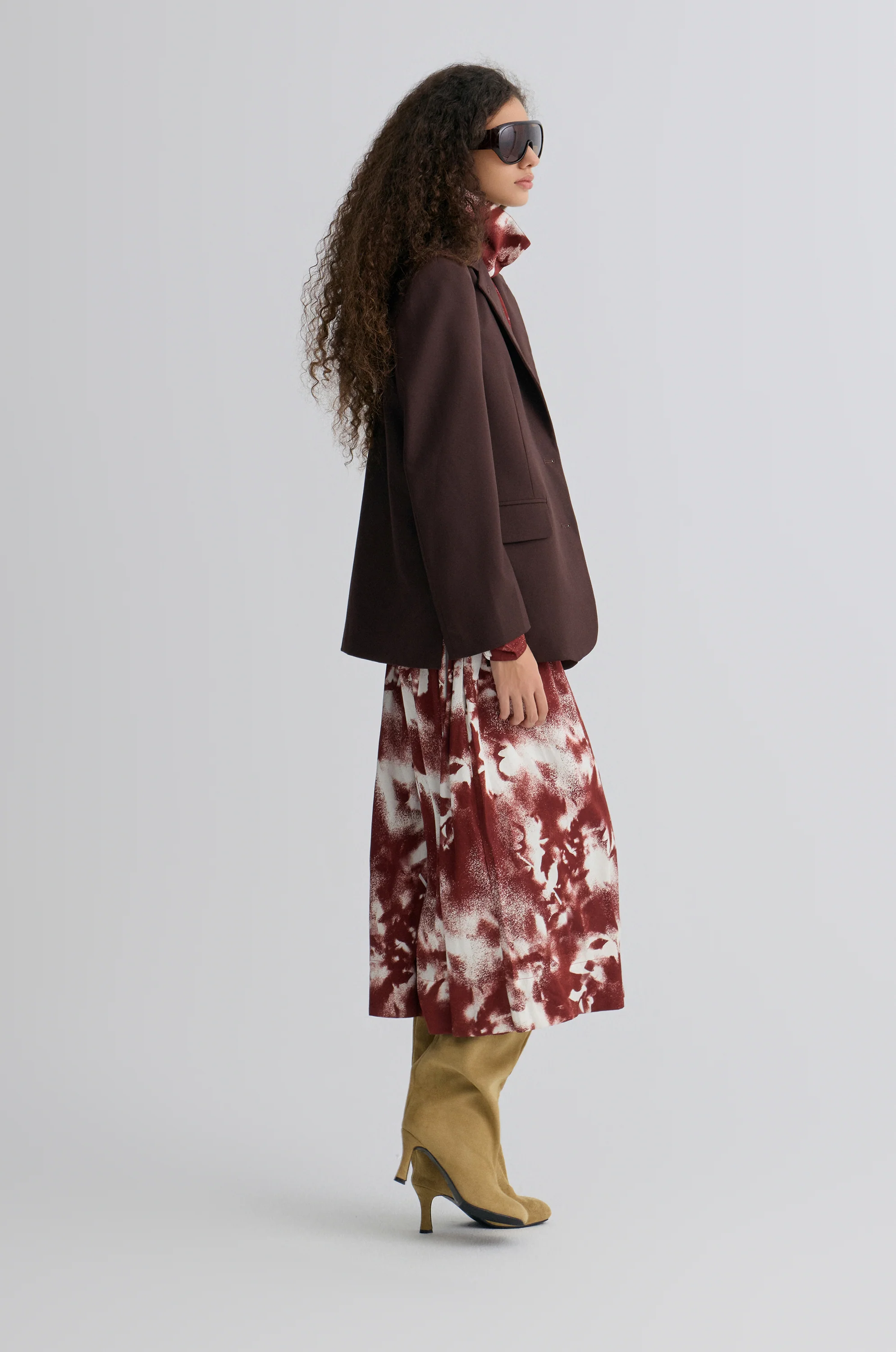 Abstract Flora Midi Dress - Image 10