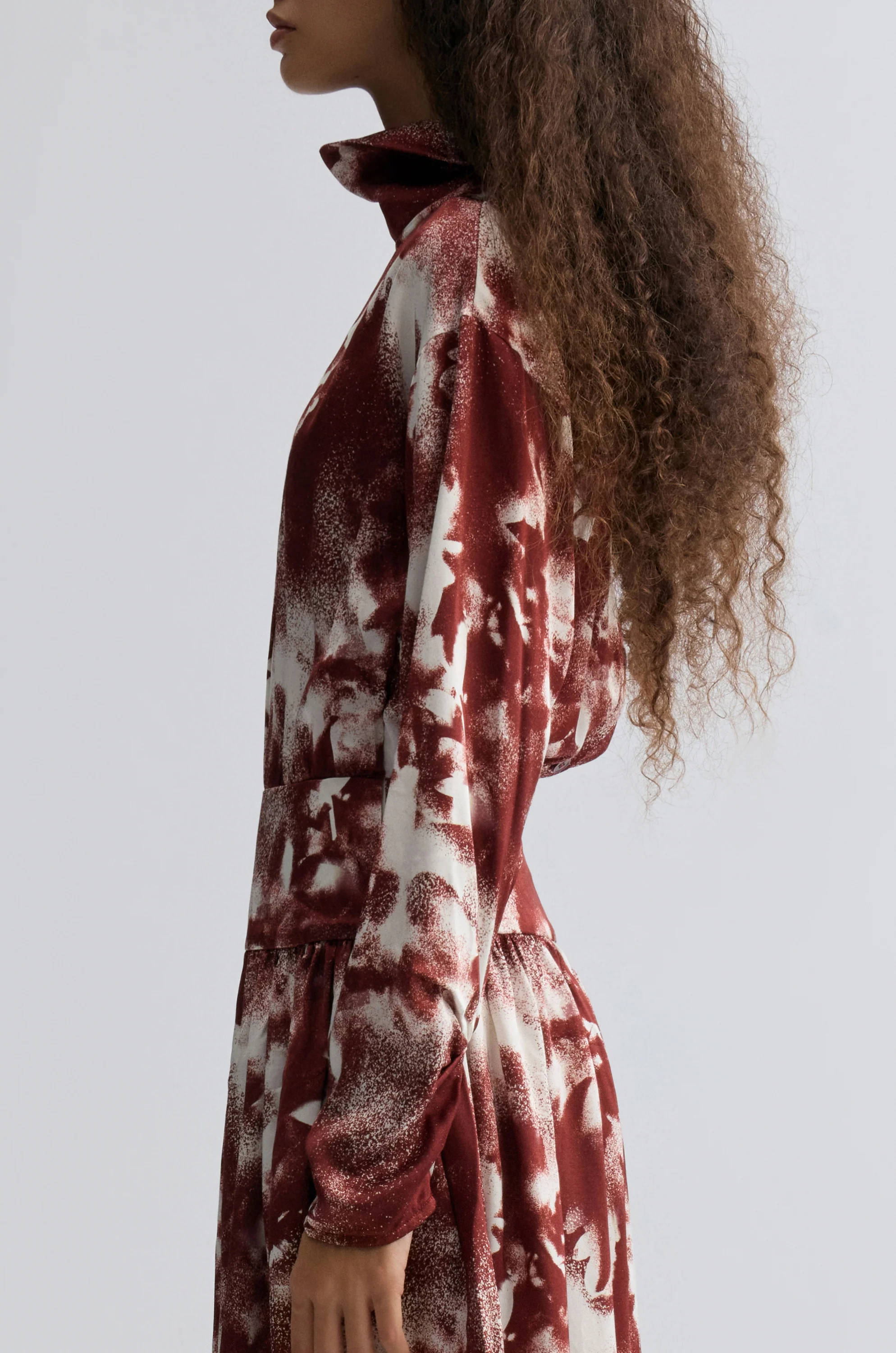 Abstract Flora Midi Dress - Image 8
