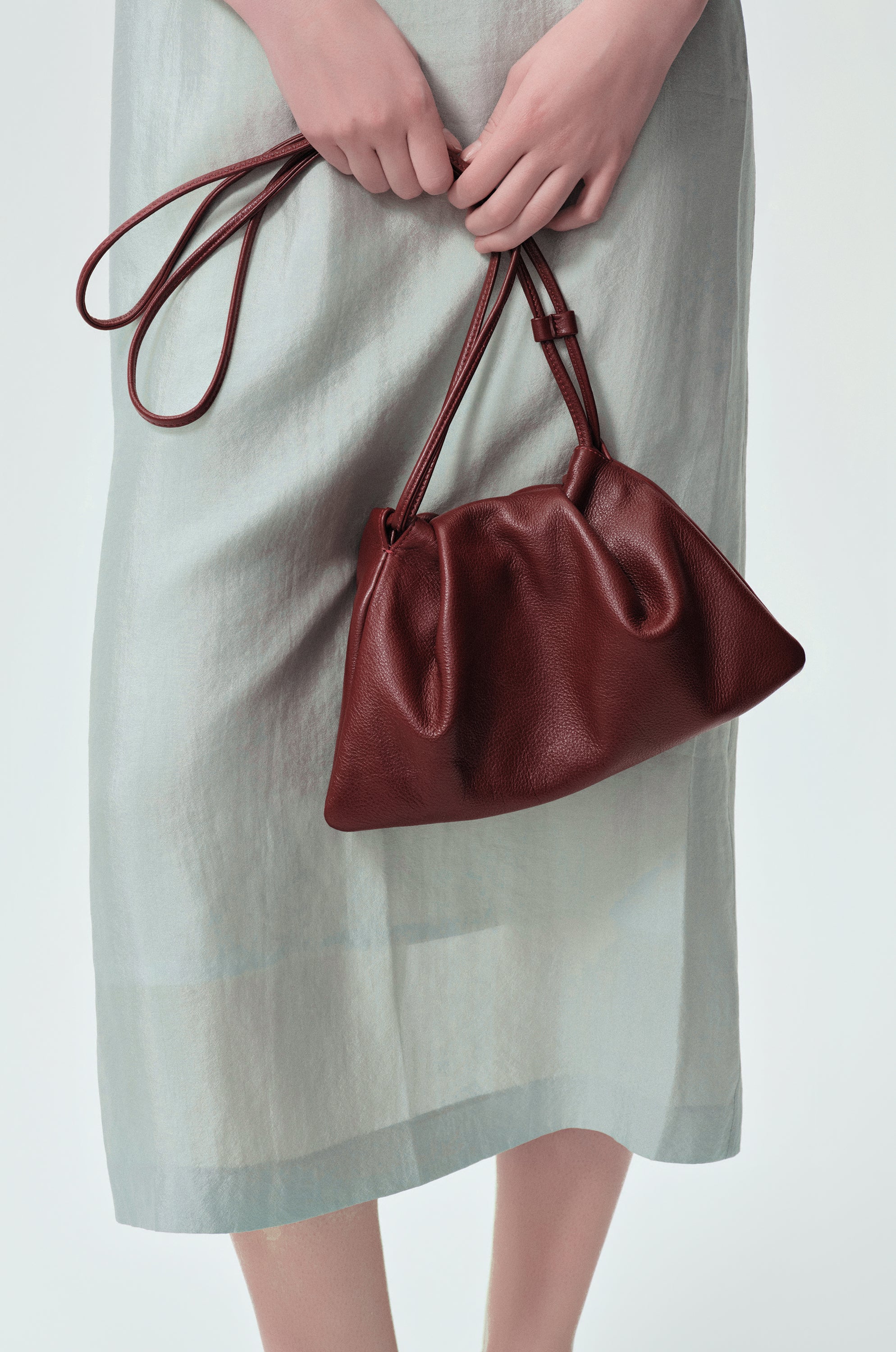 Adjustable  Mini Cloud Clutch Claret - Image 4