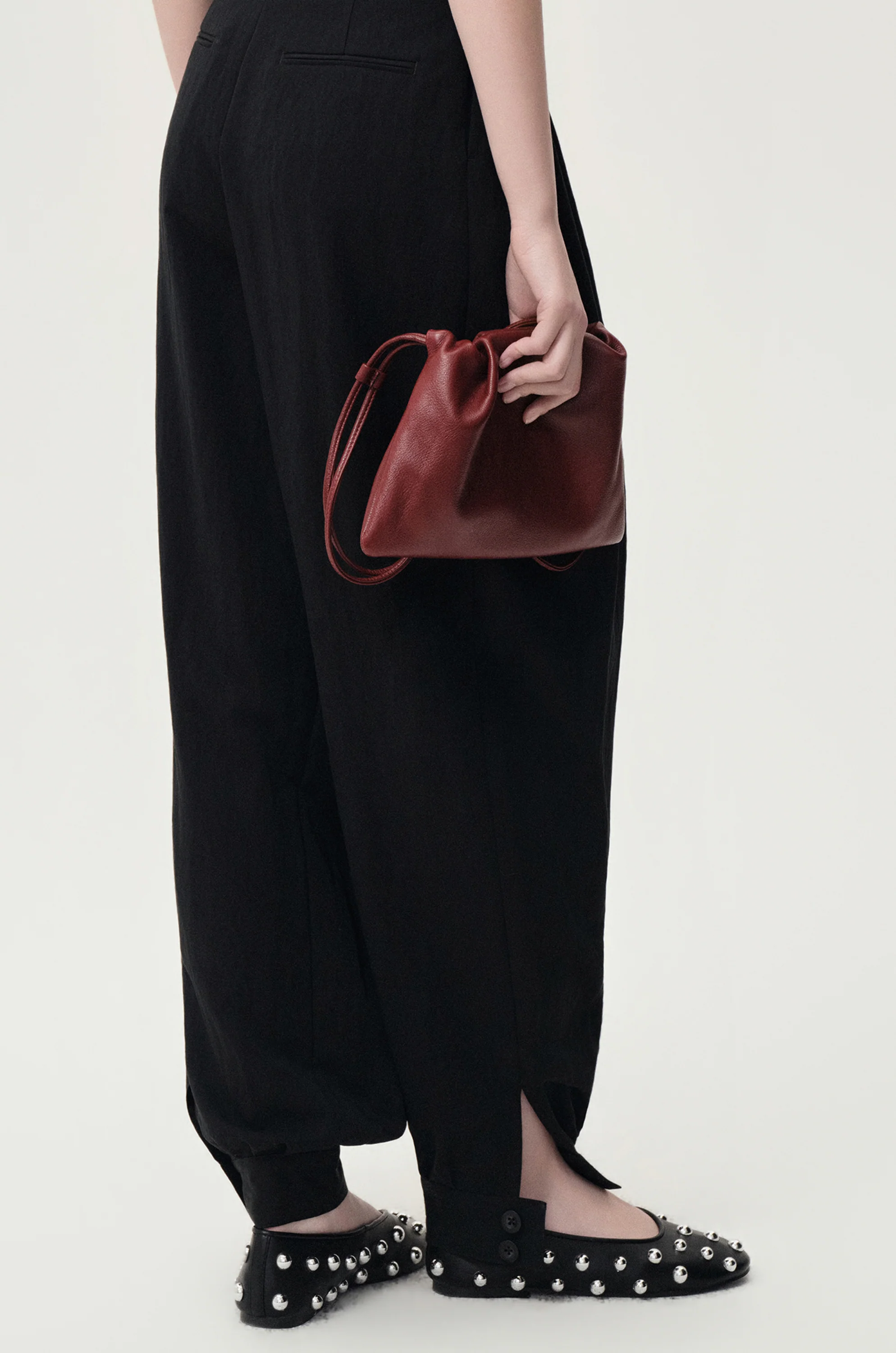 Adjustable  Mini Cloud Clutch Claret - Image 5