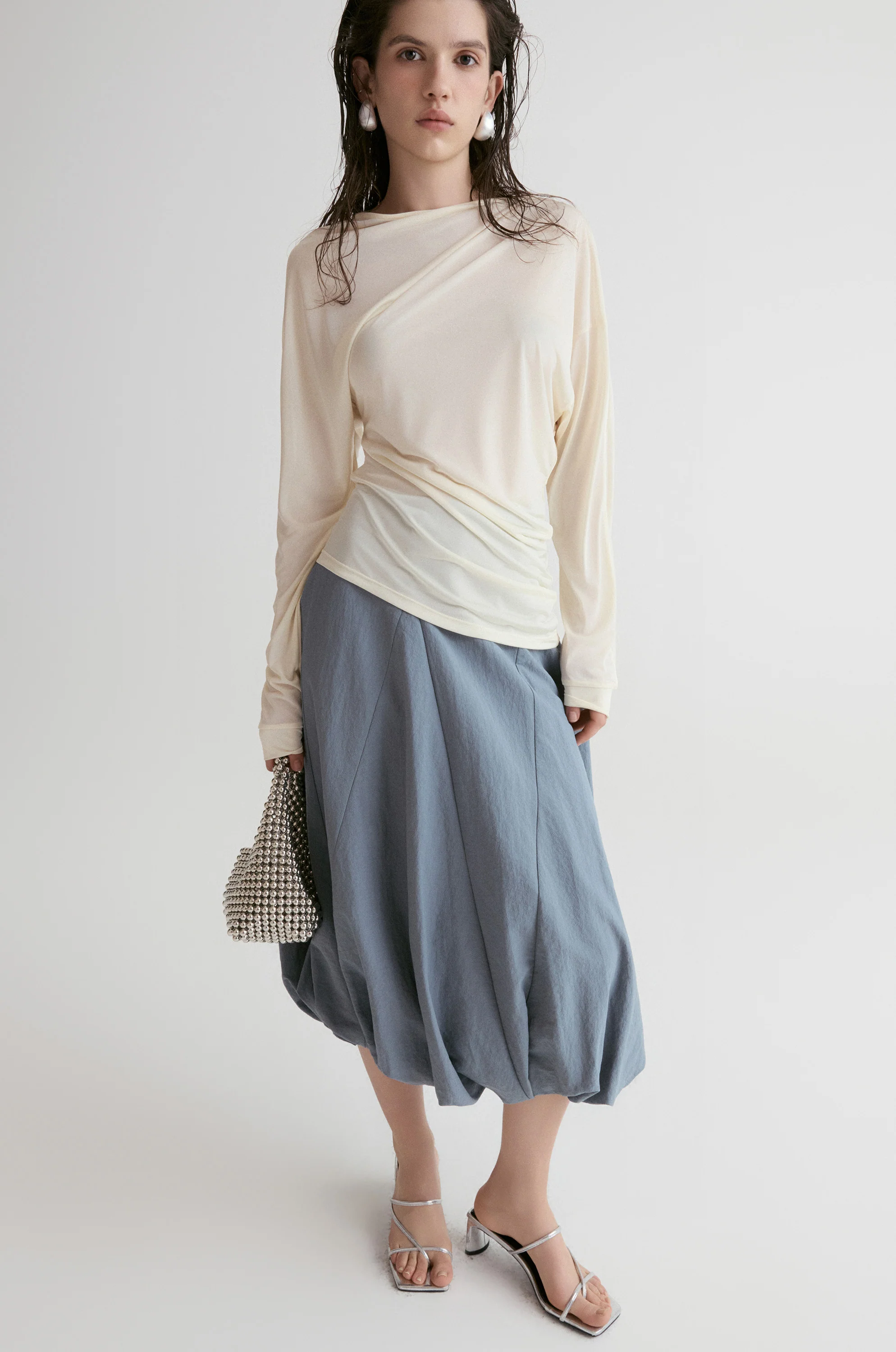 Amalfi Ballon Skirt-Ultimate Gray