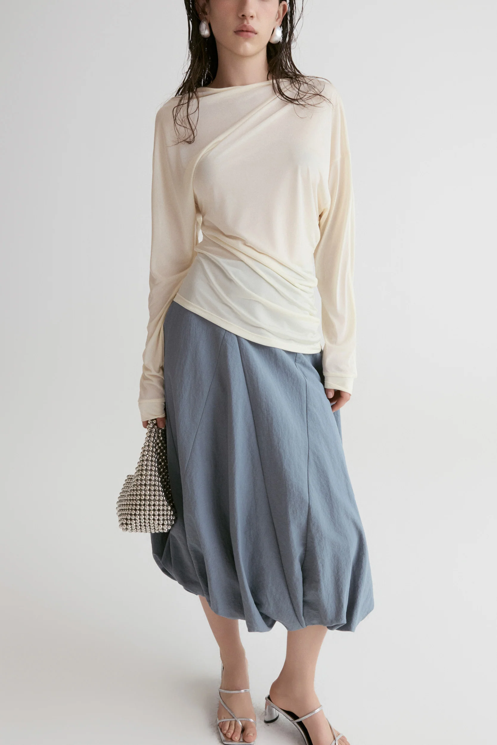 Amalfi Ballon Skirt-Ultimate Gray - Image 7