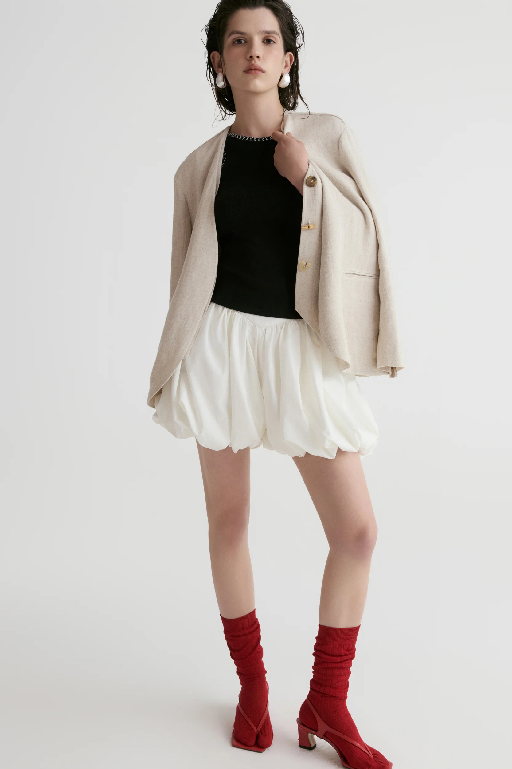 Amalfi Bubble Short-White