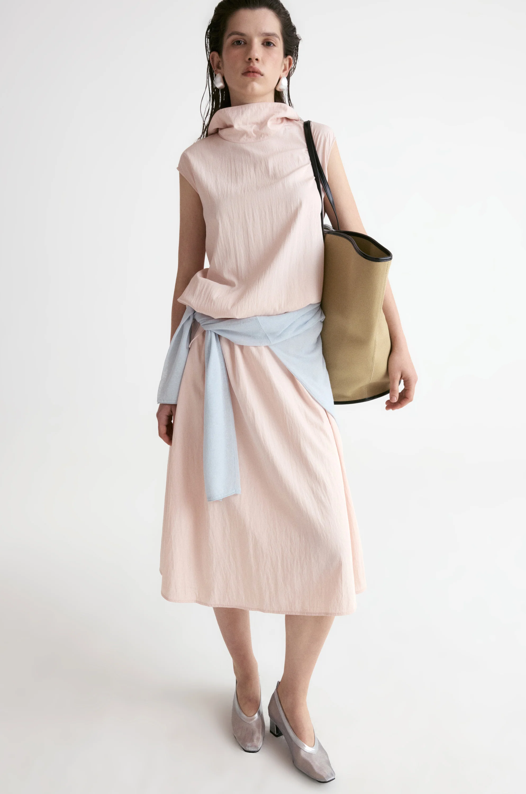 Amalfi Elasticated Dress-Blush - Image 3