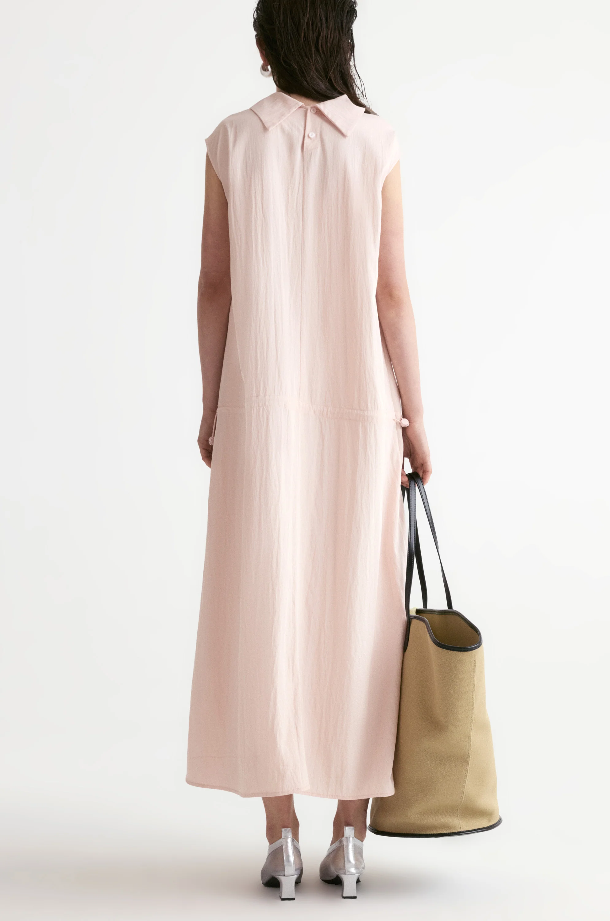 Amalfi Elasticated Dress-Blush - Image 5