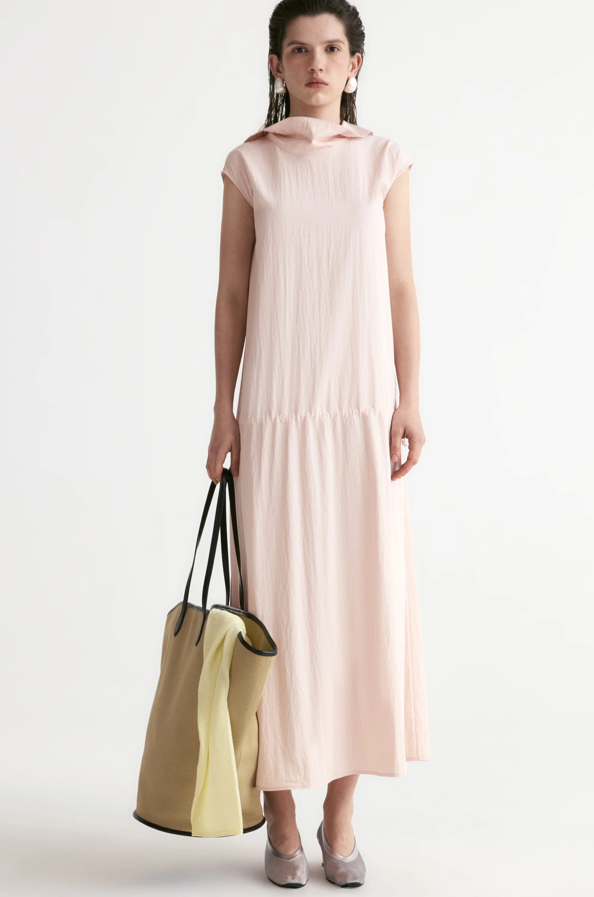 Amalfi Elasticated Dress-Blush - Image 6