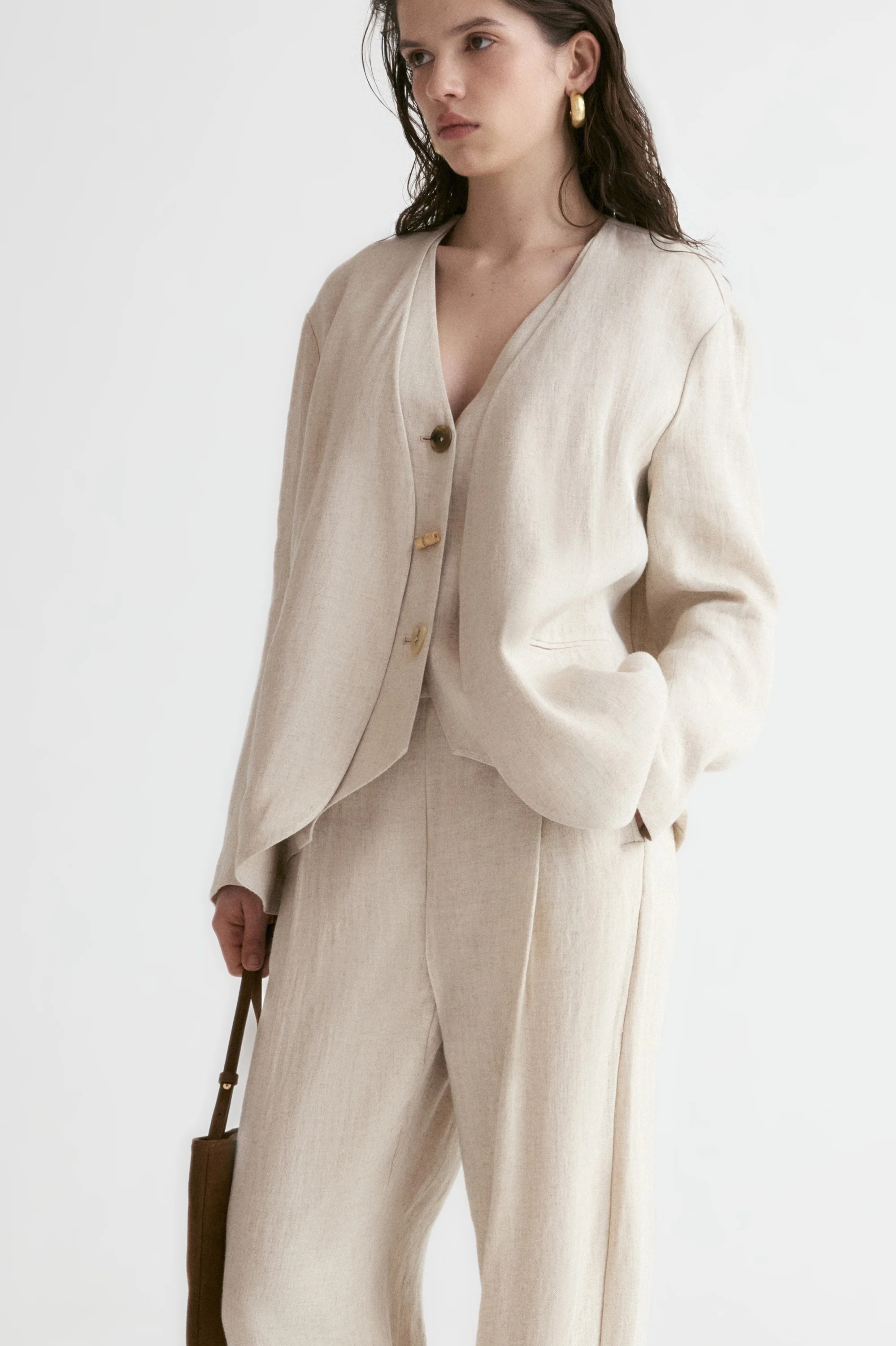 Annie Two-Piece Linen Blazer - Image 4
