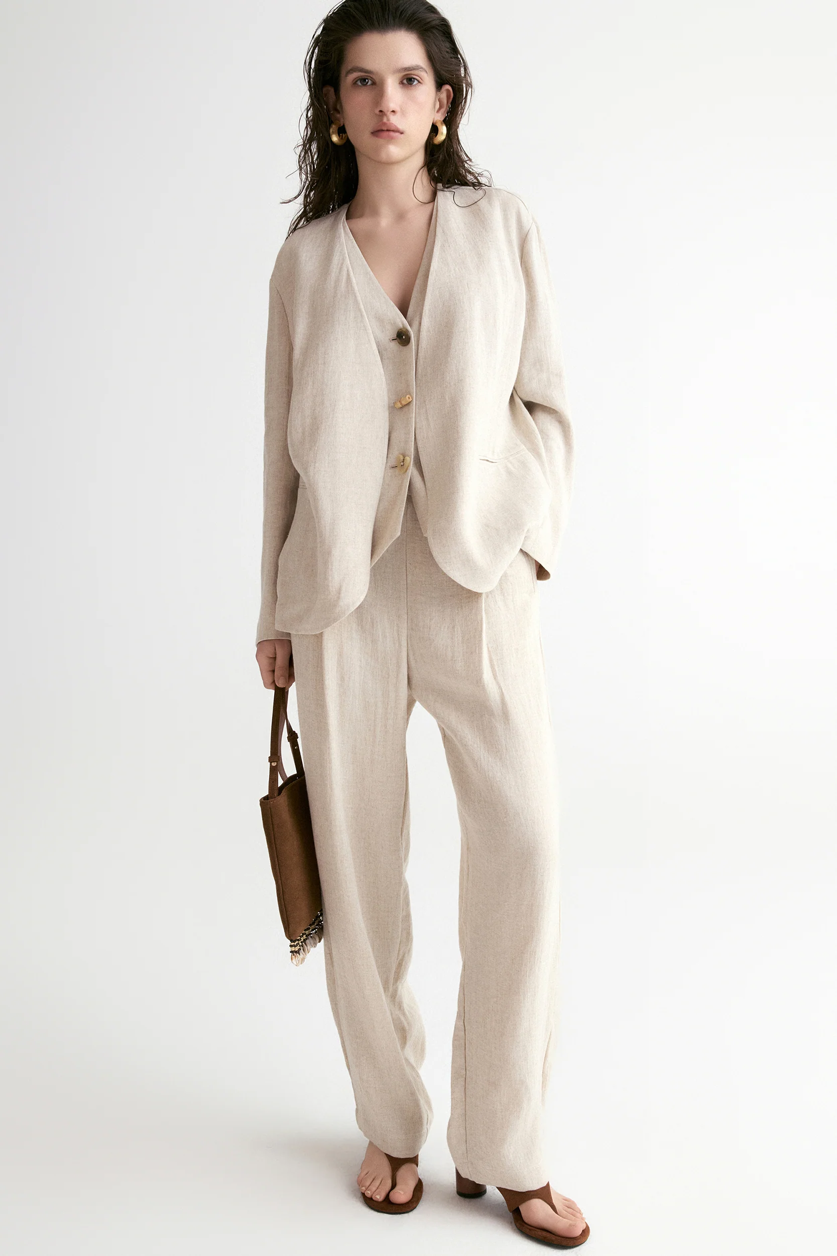 Annie Two-Piece Linen Blazer - Image 7