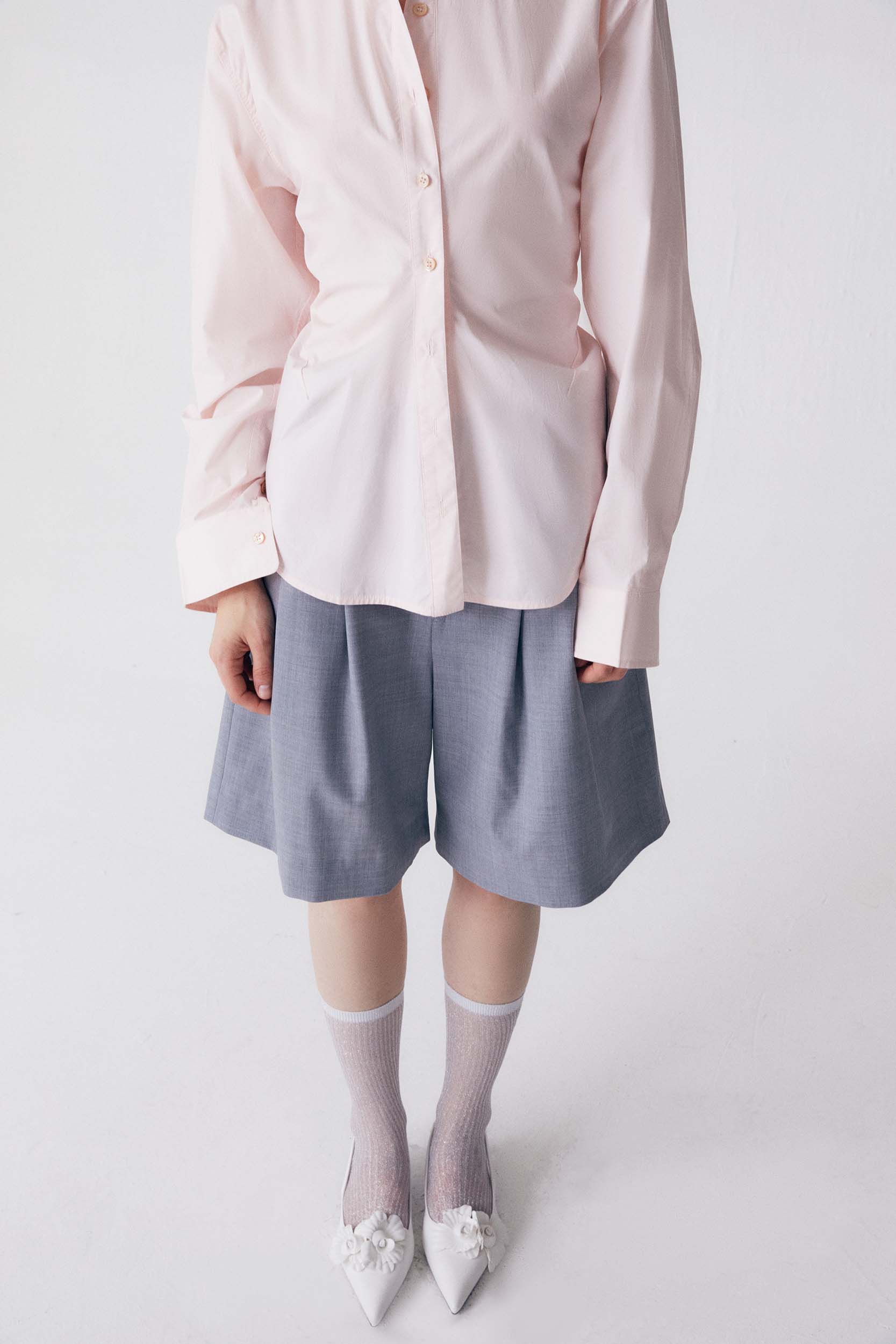 Annie Wide Fit Wool Quarter Culottes Pants - Image 3