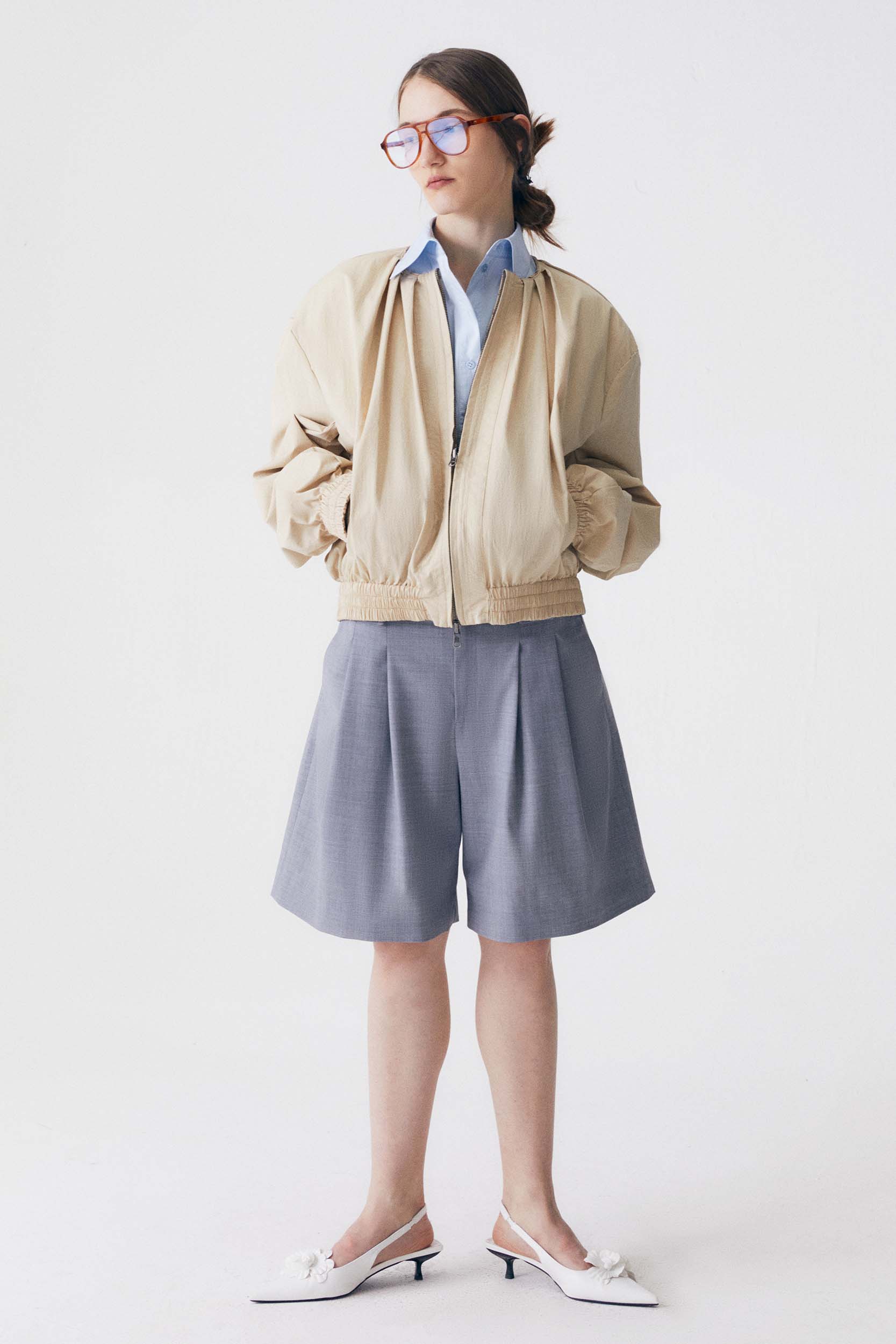 Annie Wide Fit Wool Quarter Culottes Pants - Image 4