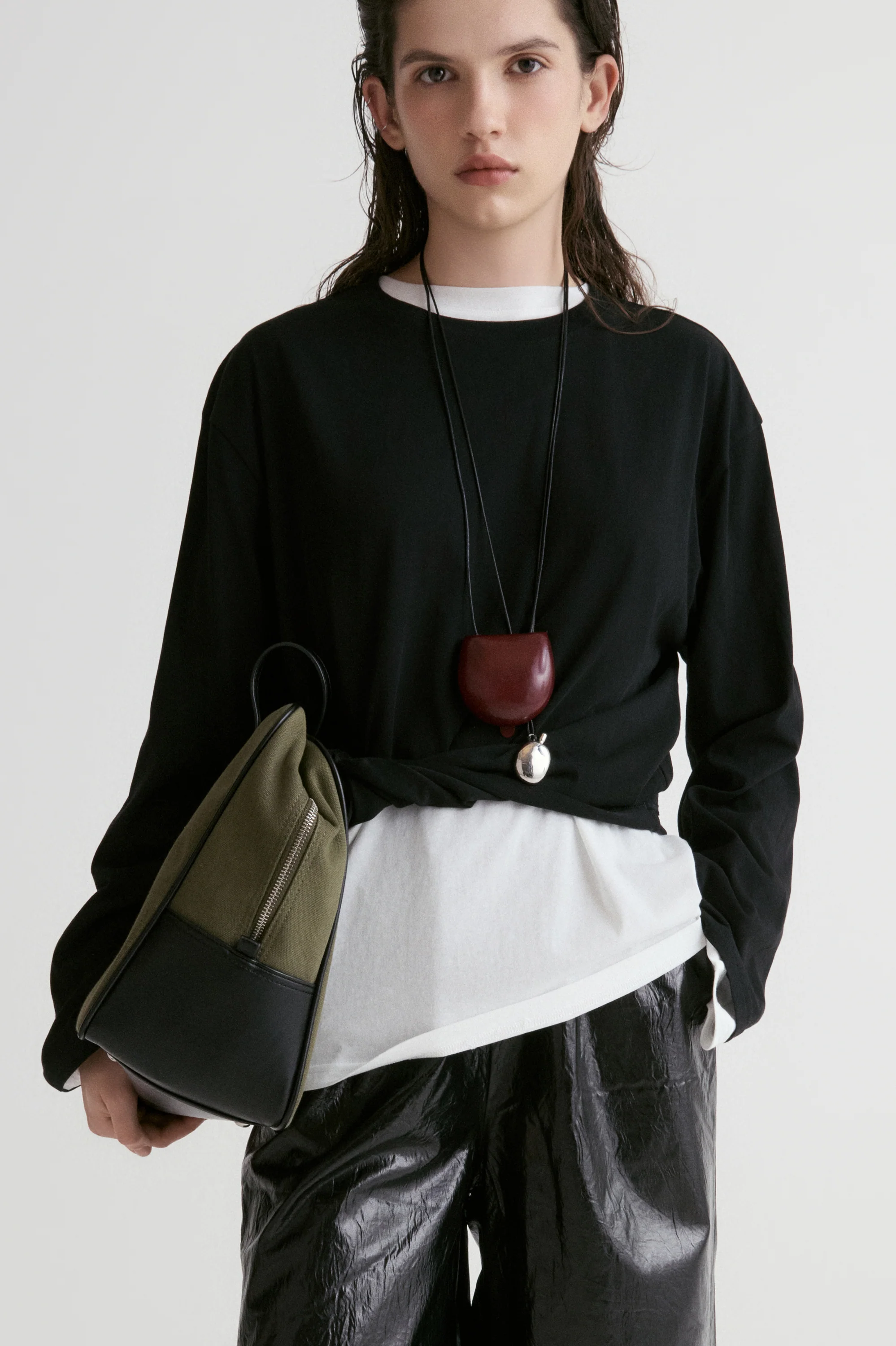 Atelier Patina Leather Necklace-Marsala - Image 4
