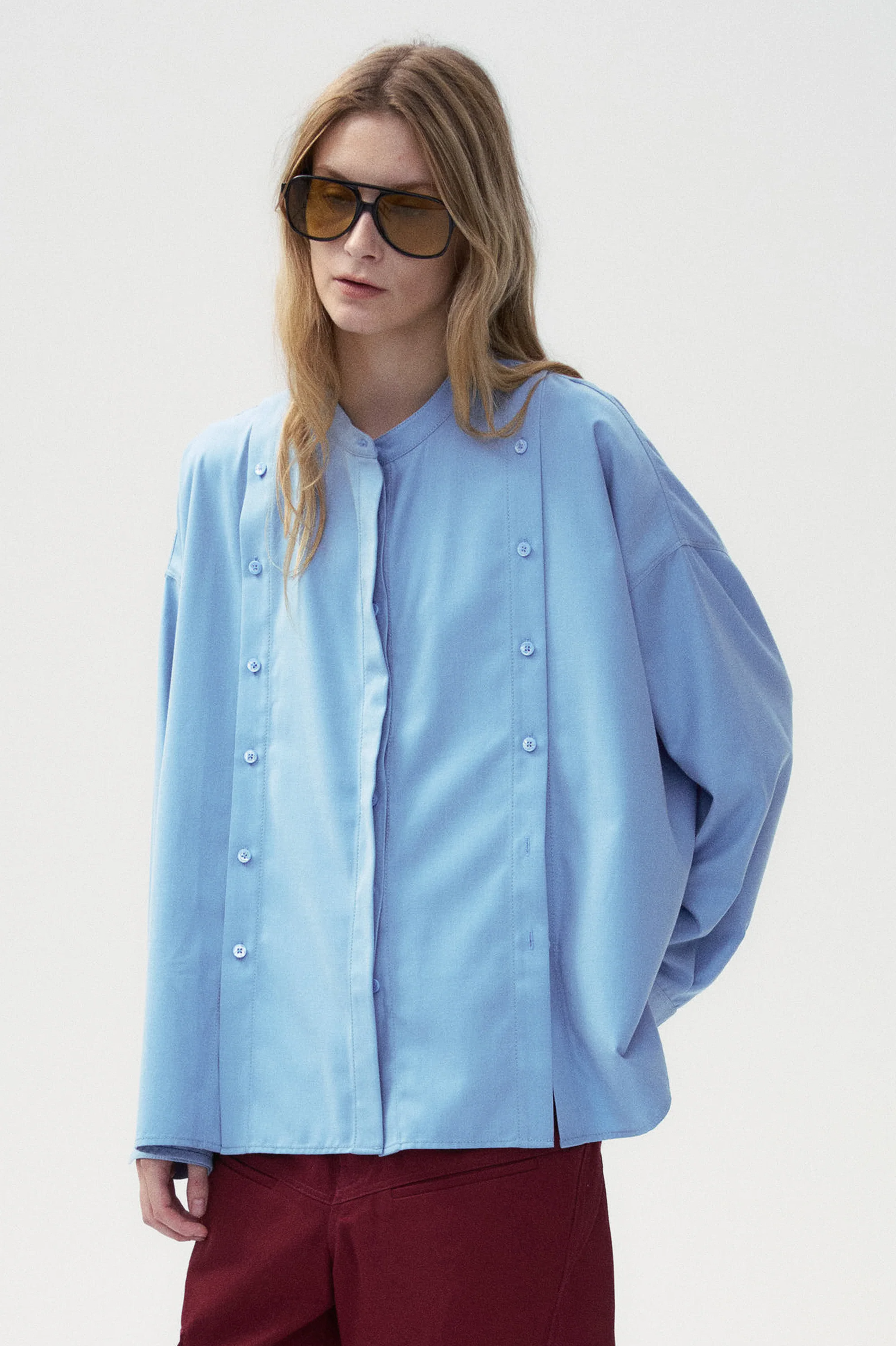 Judy wool blend Shirt - Sky blue - Image 2