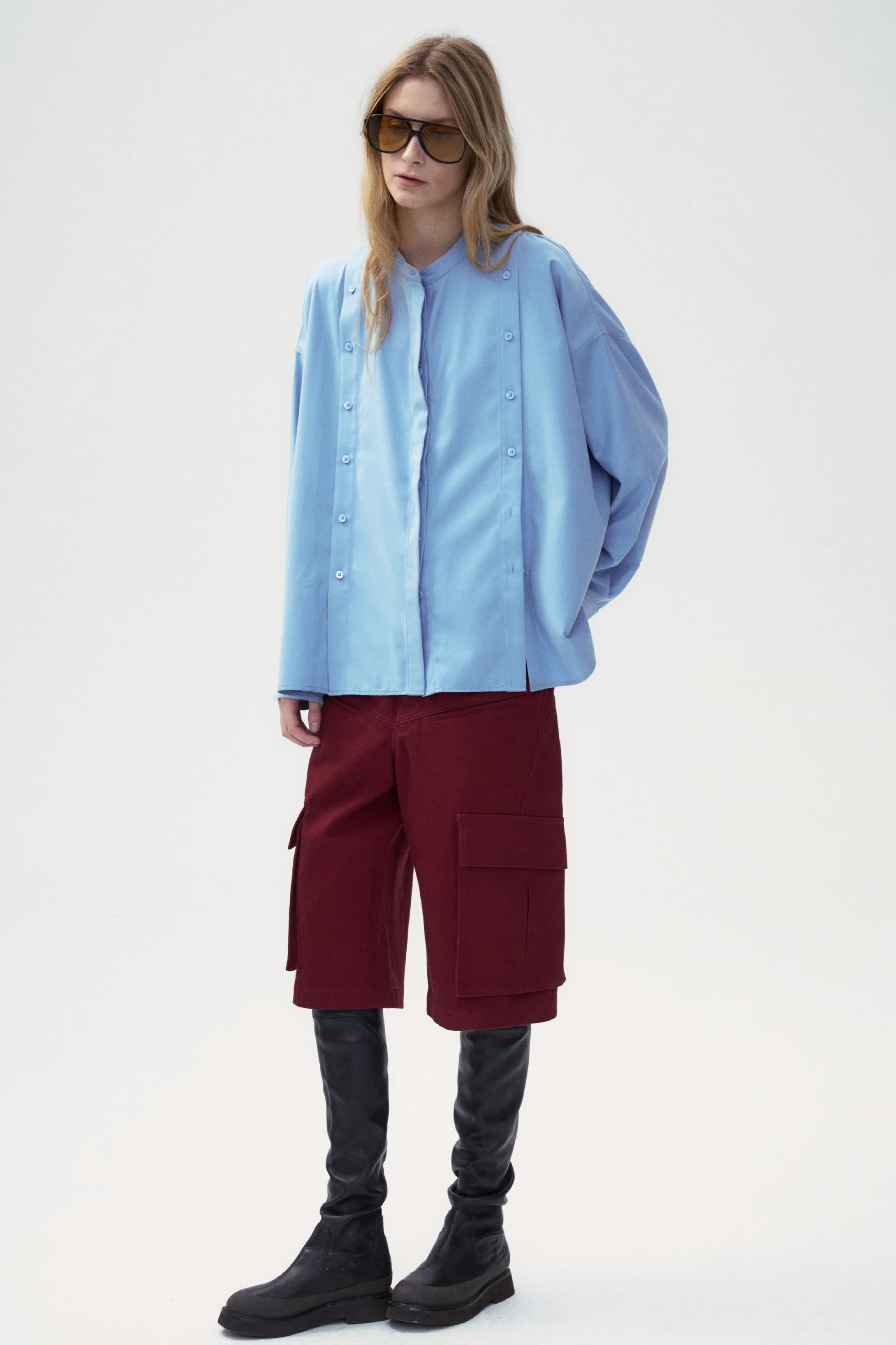 Judy wool blend Shirt - Sky blue - Image 4