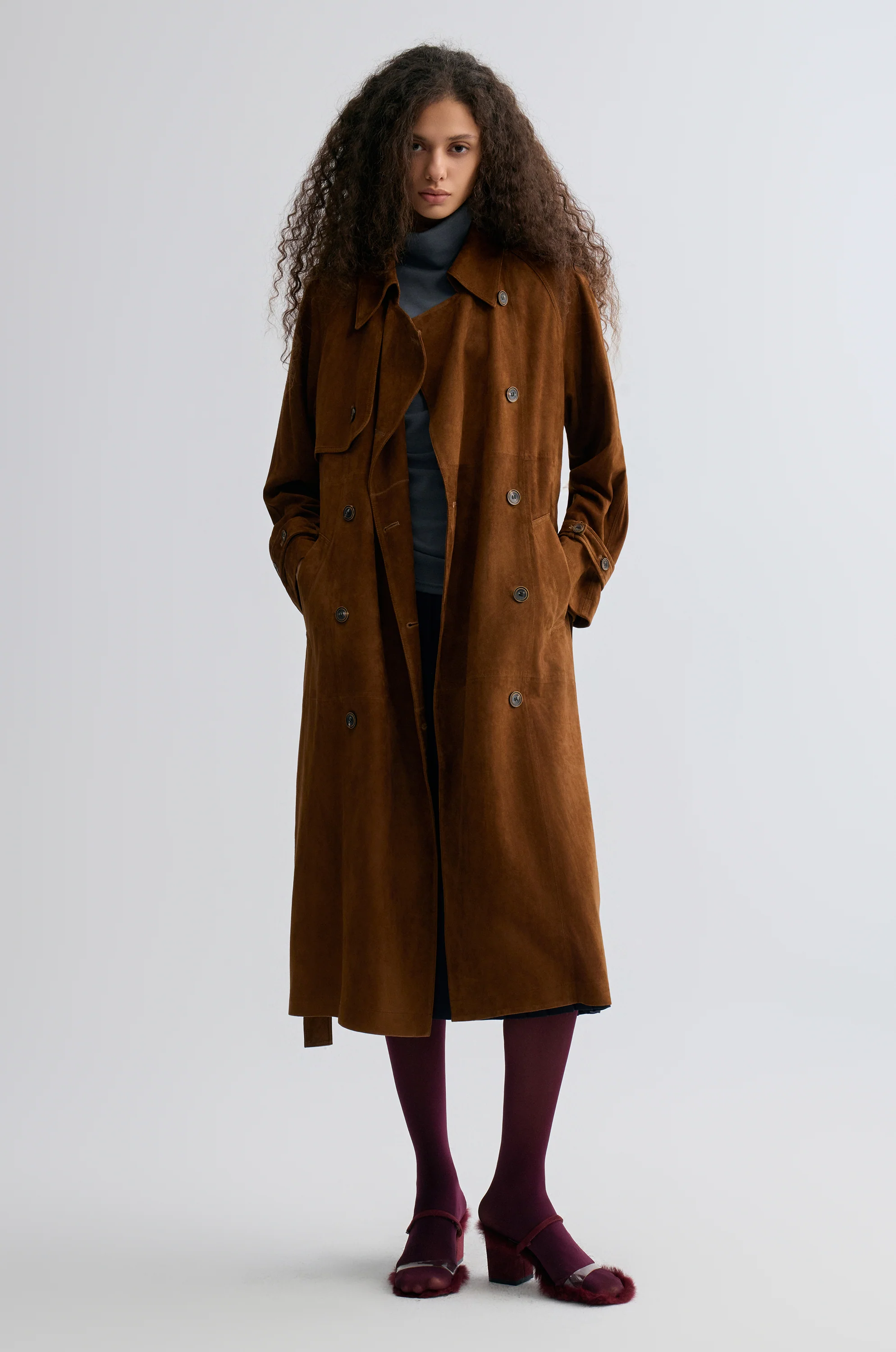 Bonnie Trenchcoat in Suede - Image 3