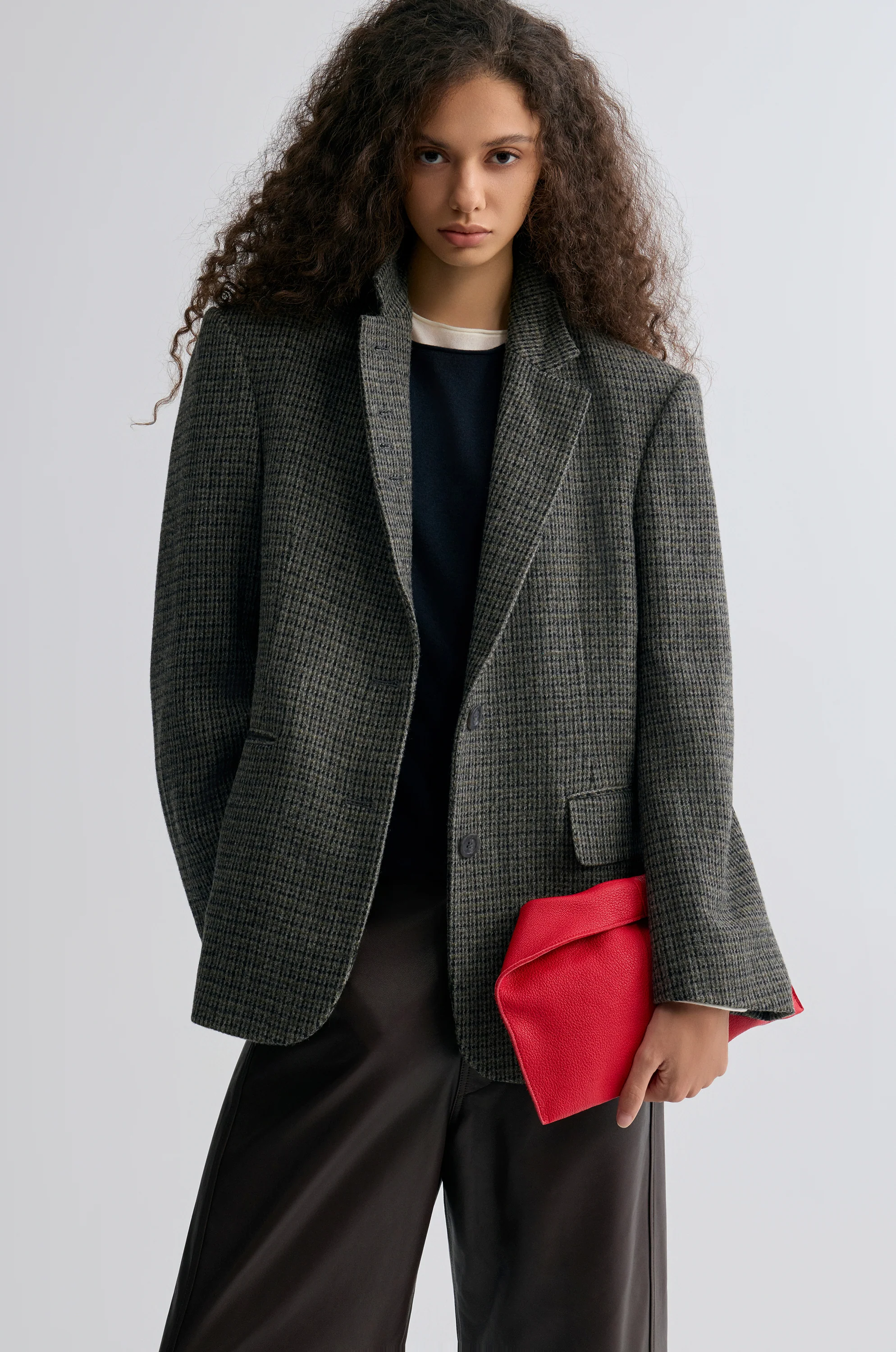 Boxy Check Blazer - Image 4