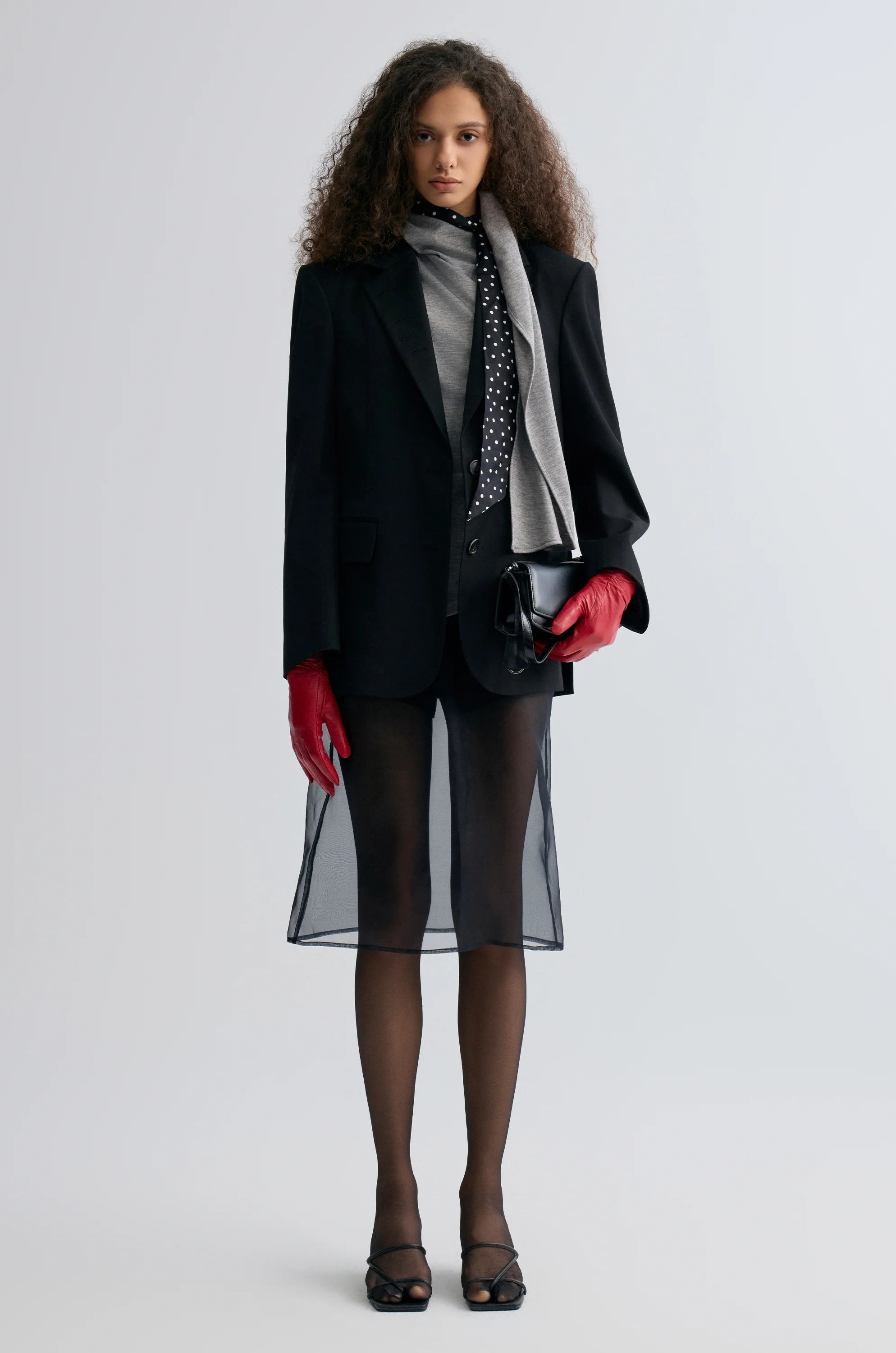 Boxy Single-Breasted Blazer Black - Image 3