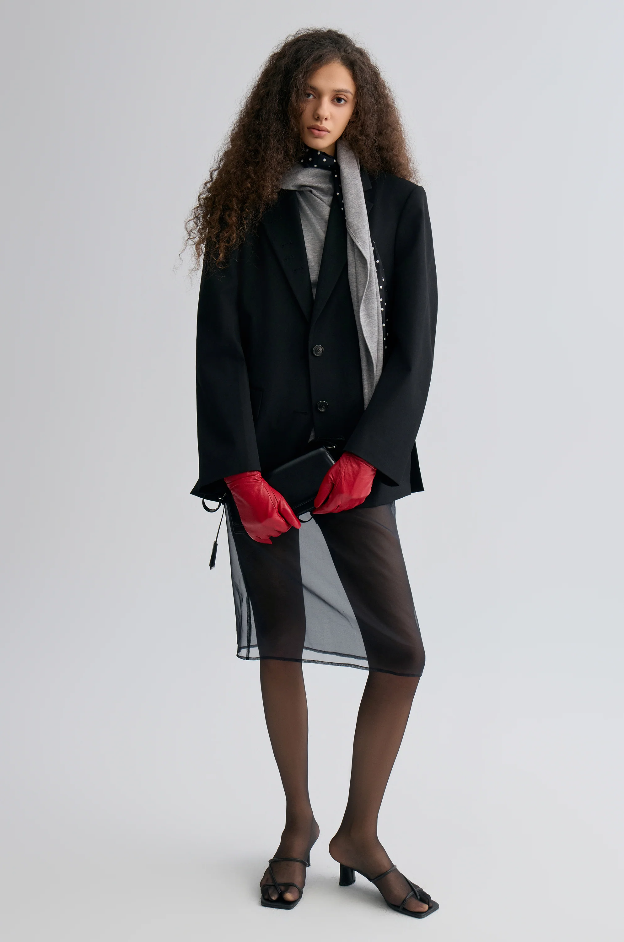 Boxy Single-Breasted Blazer Black - Image 5