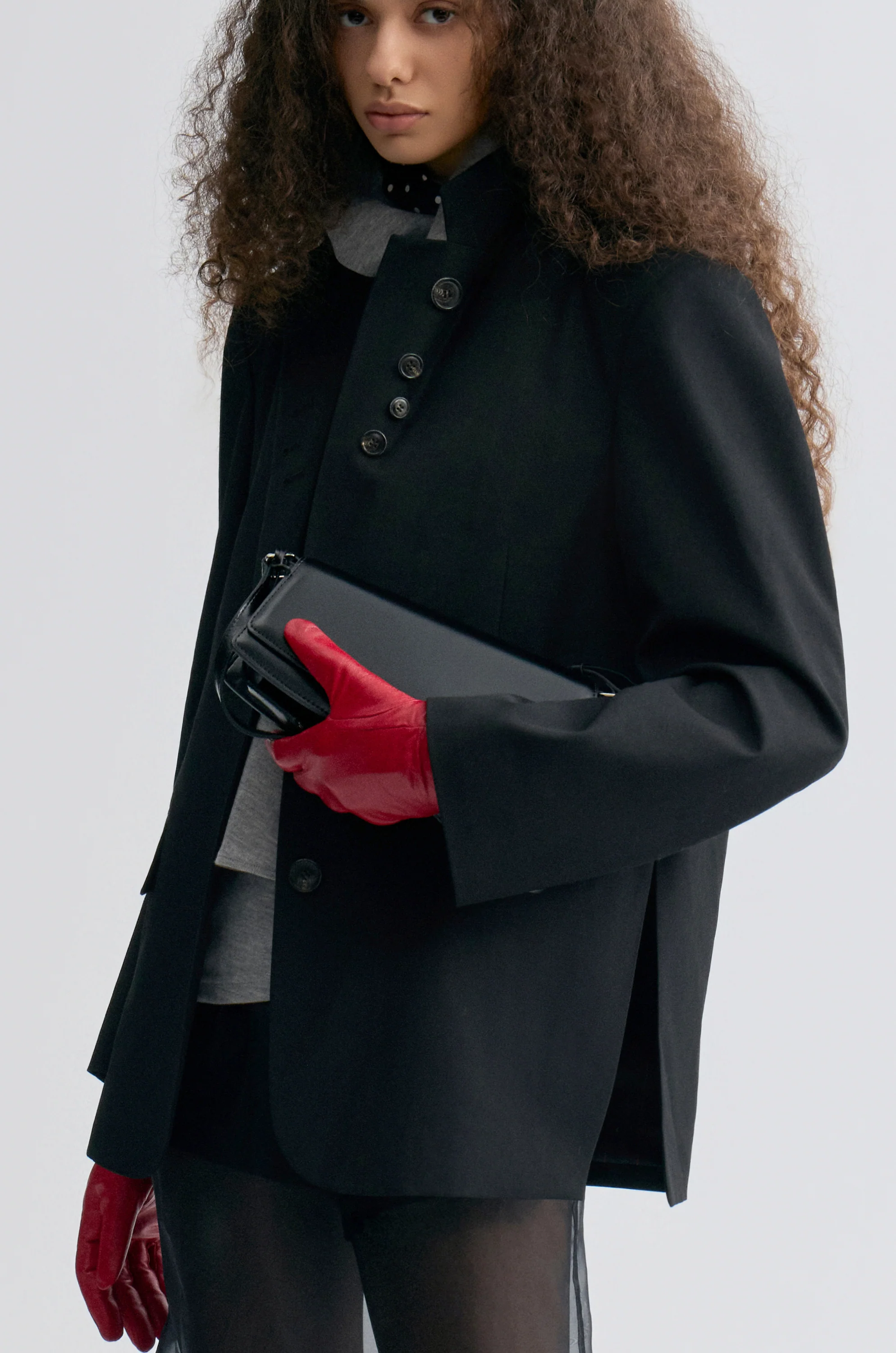 Boxy Single-Breasted Blazer Black - Image 8
