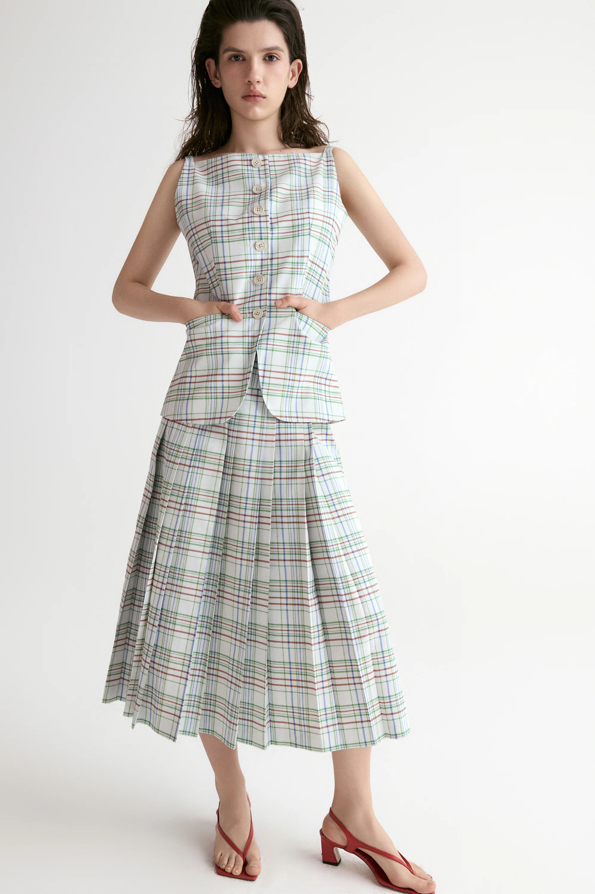 Capri Checked Waistcoat
