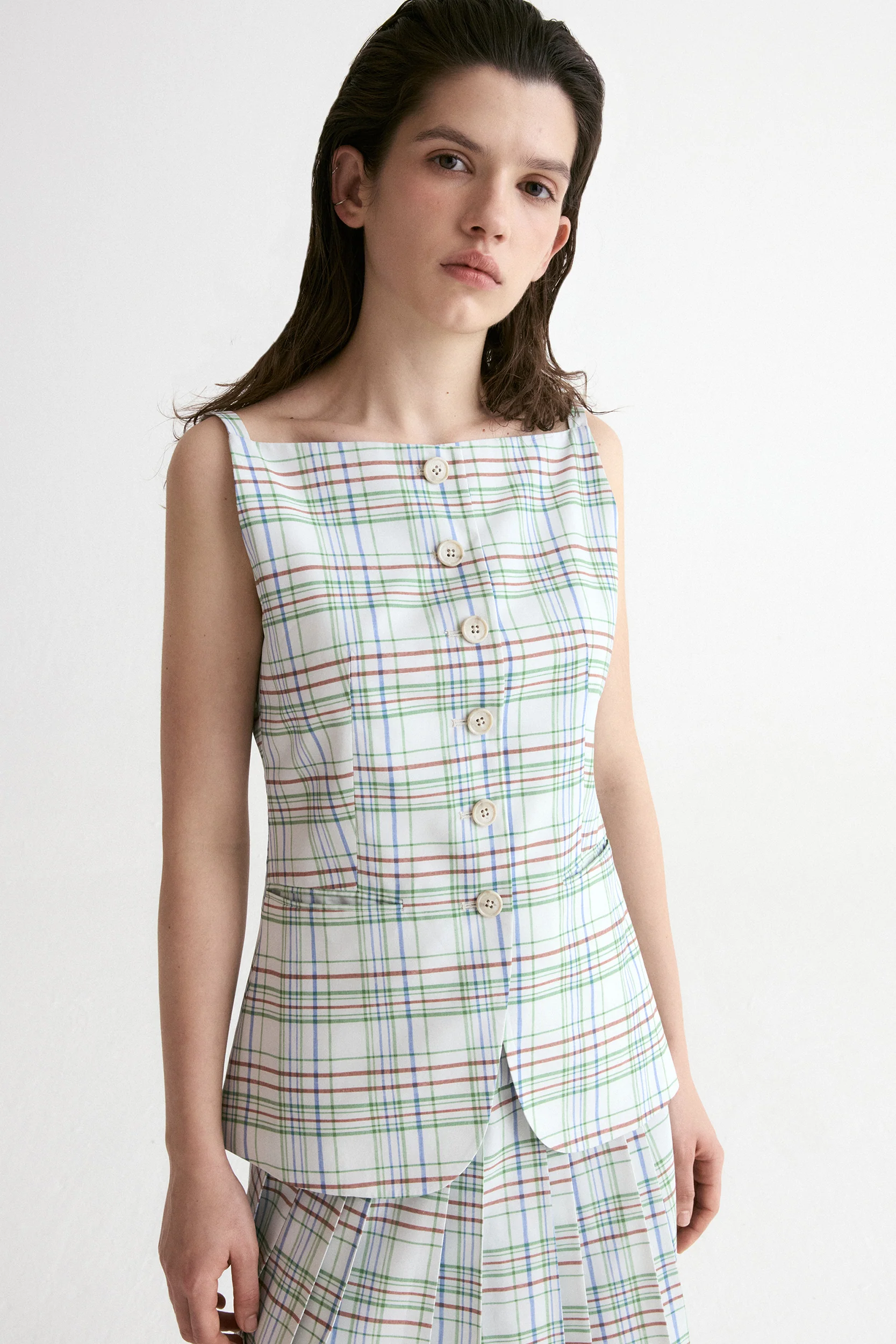 Capri Checked Waistcoat - Image 6