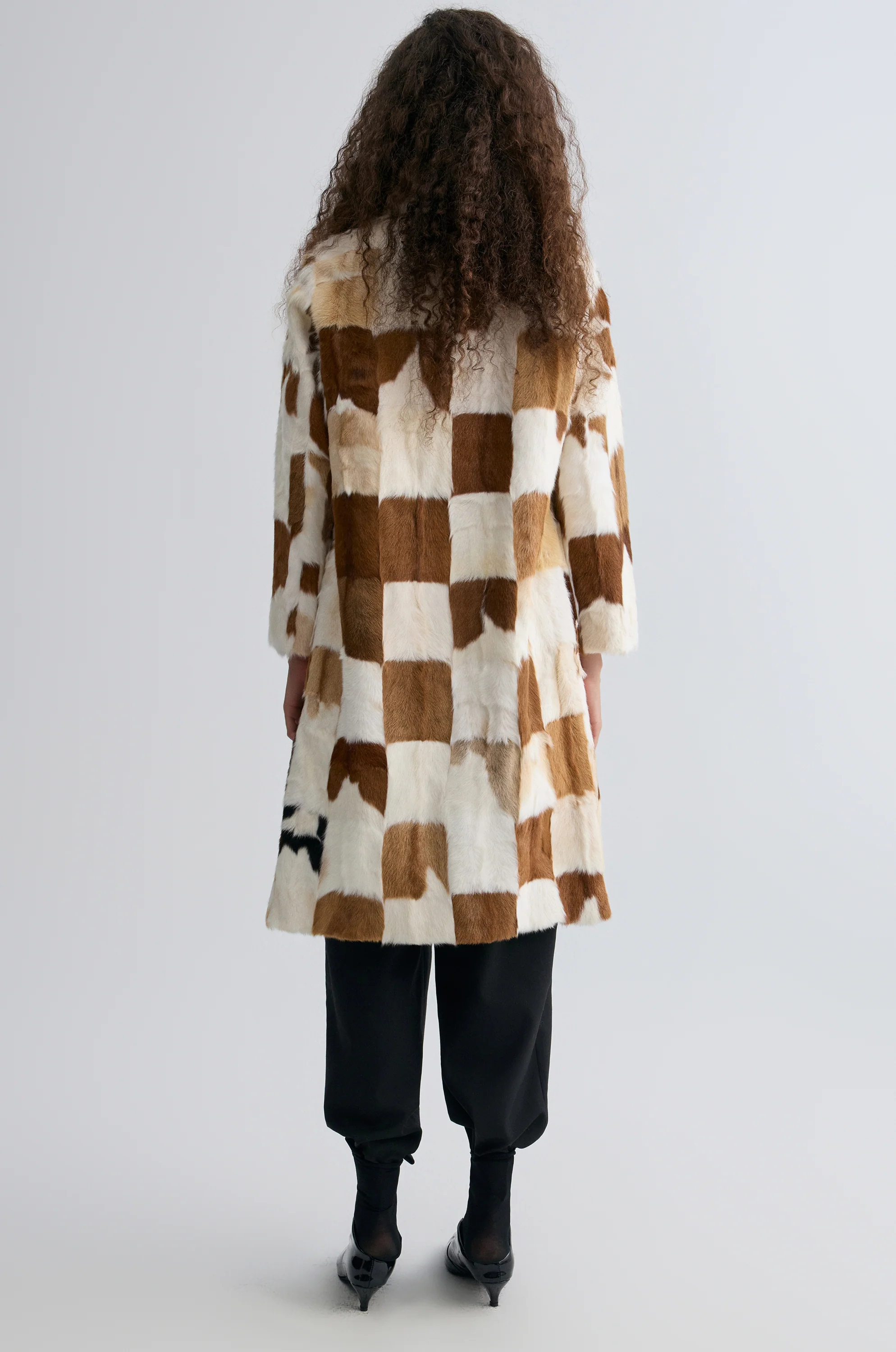Chevre Patchwork Fur Coat - Image 5