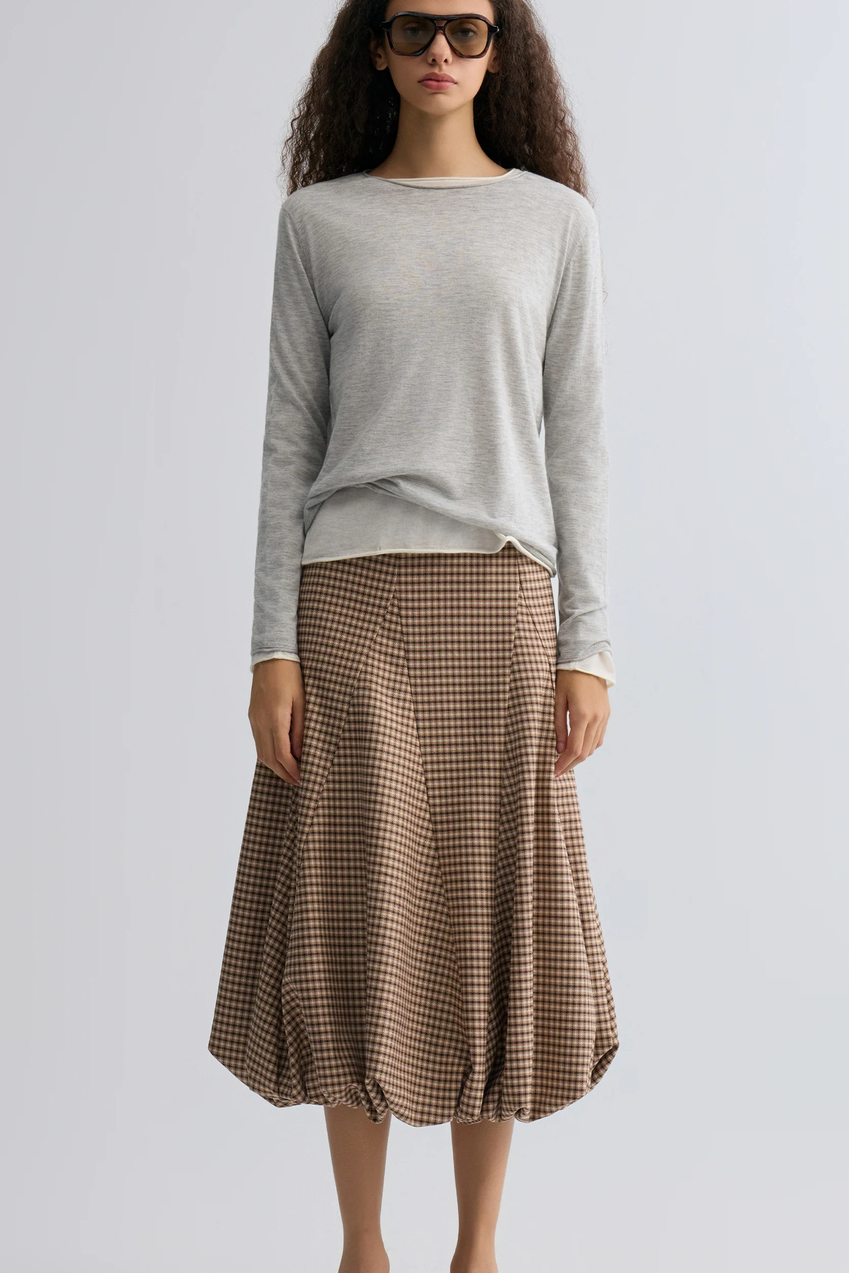 Cloudlike Knit Soft Crewneck Grey Melange