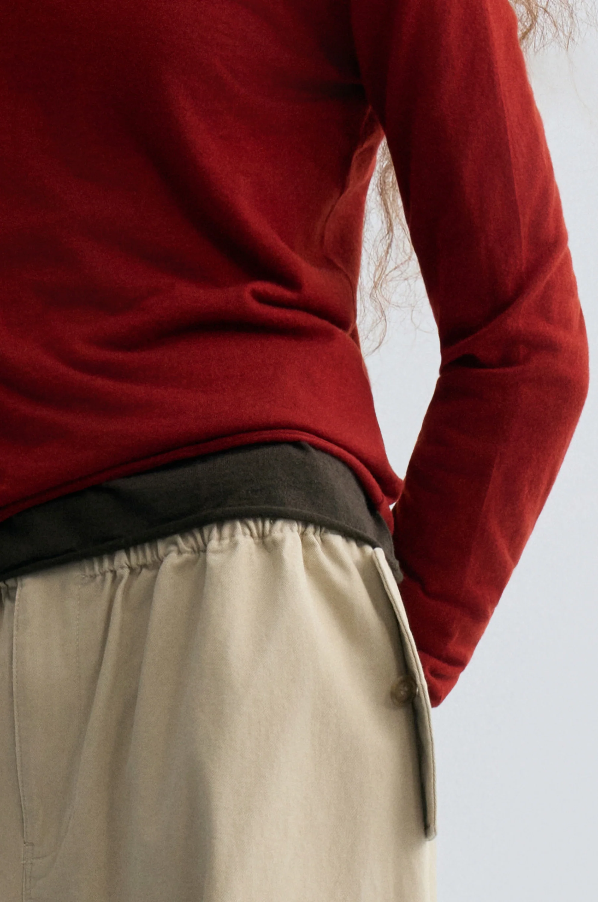 Cloudlike Knit Soft Crewneck Ruby Red - Image 6