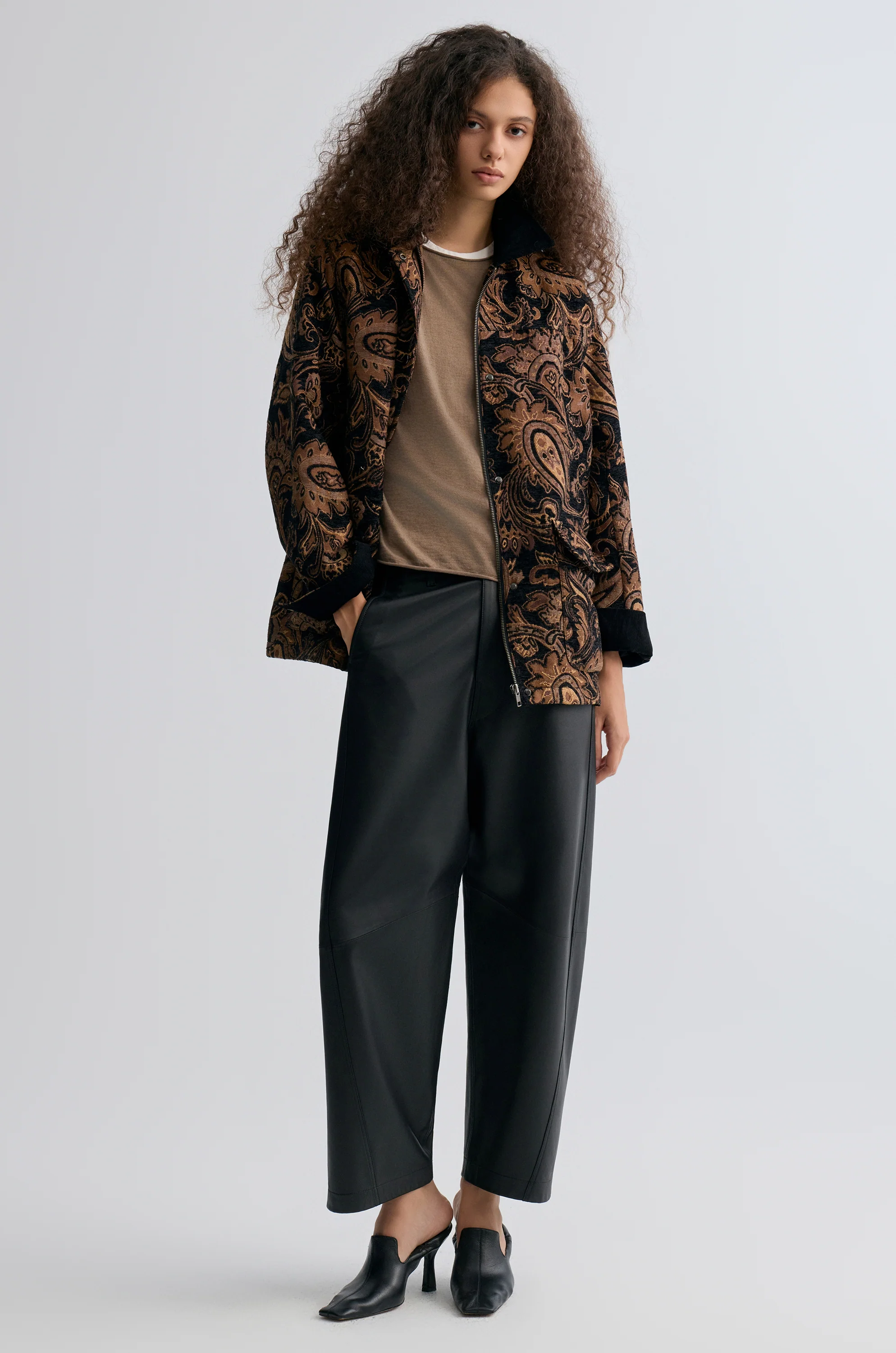 Cloudlike Knit Soft Crewneck Taupe Melange - Image 5