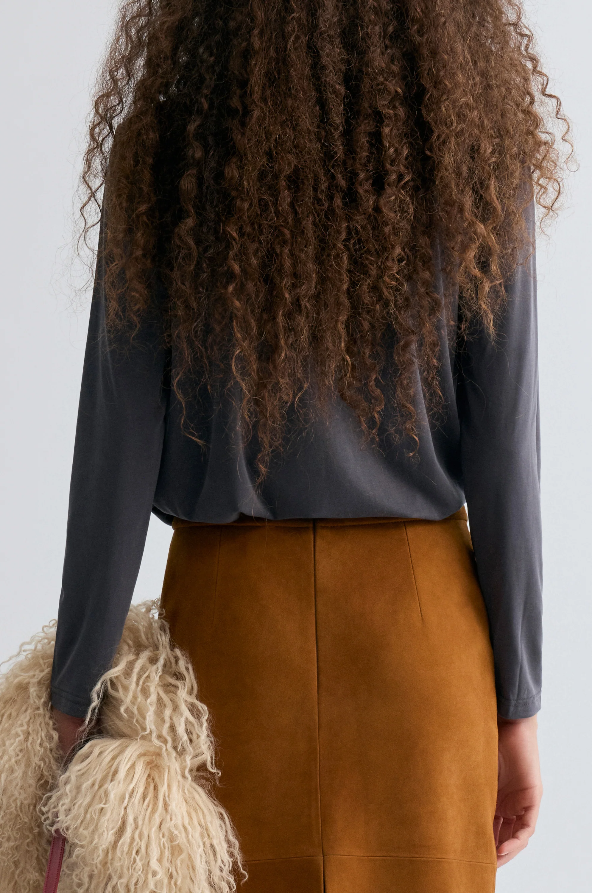 Cowl Jersey Top Heather Grey - Image 5