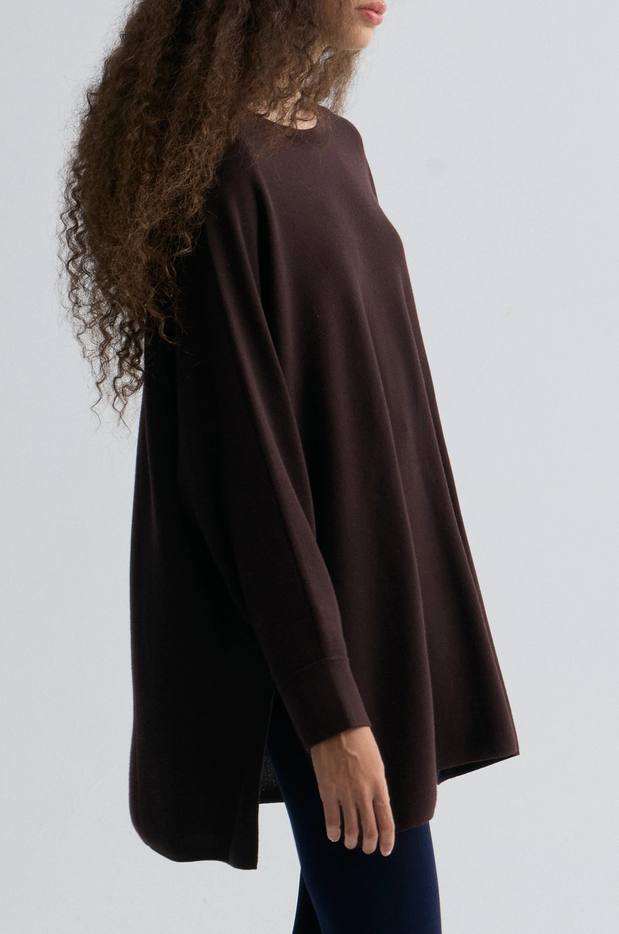 Cozy Merino Wool Sweater Chocolate - Image 6