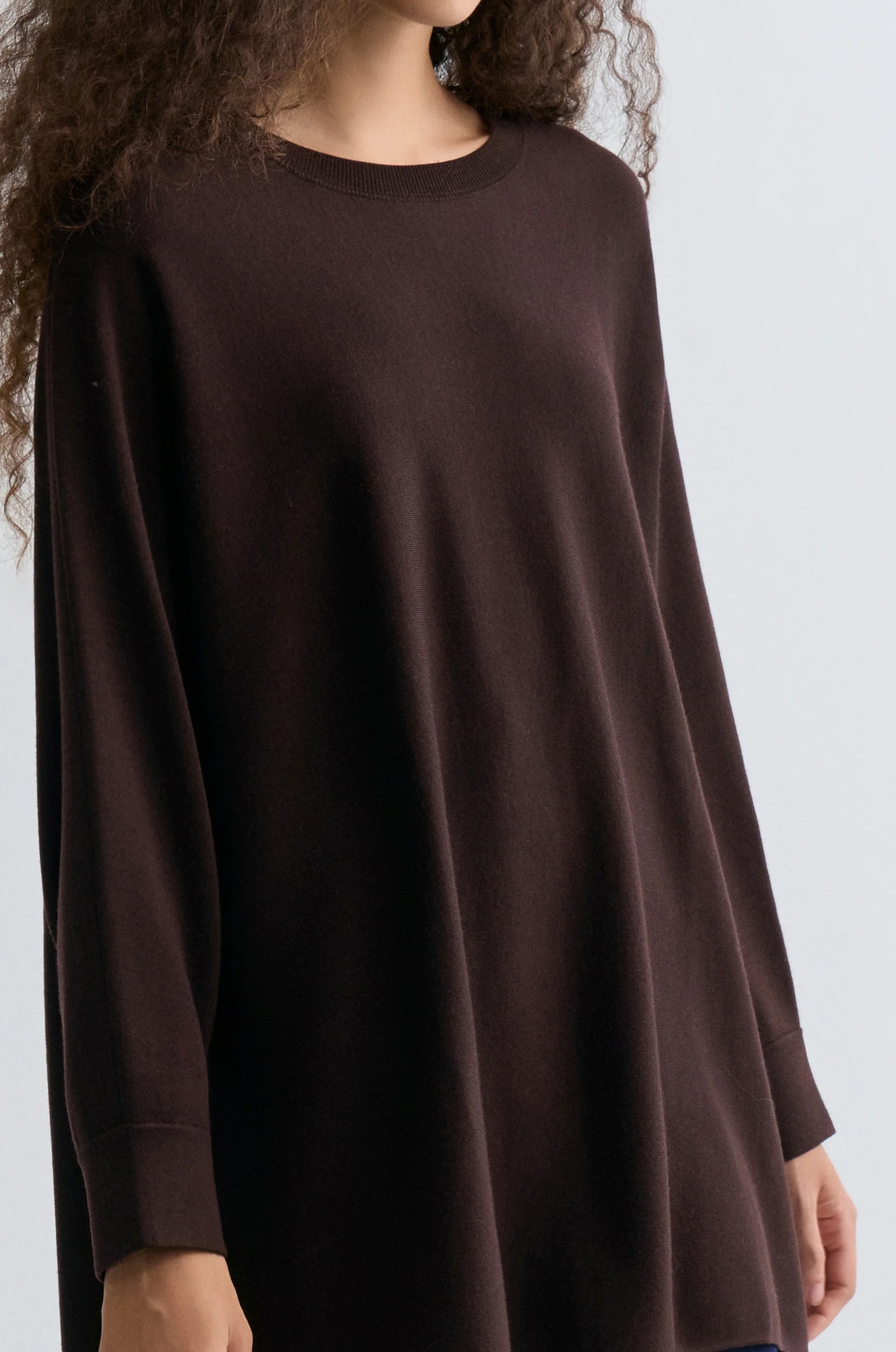 Cozy Merino Wool Sweater Chocolate - Image 7