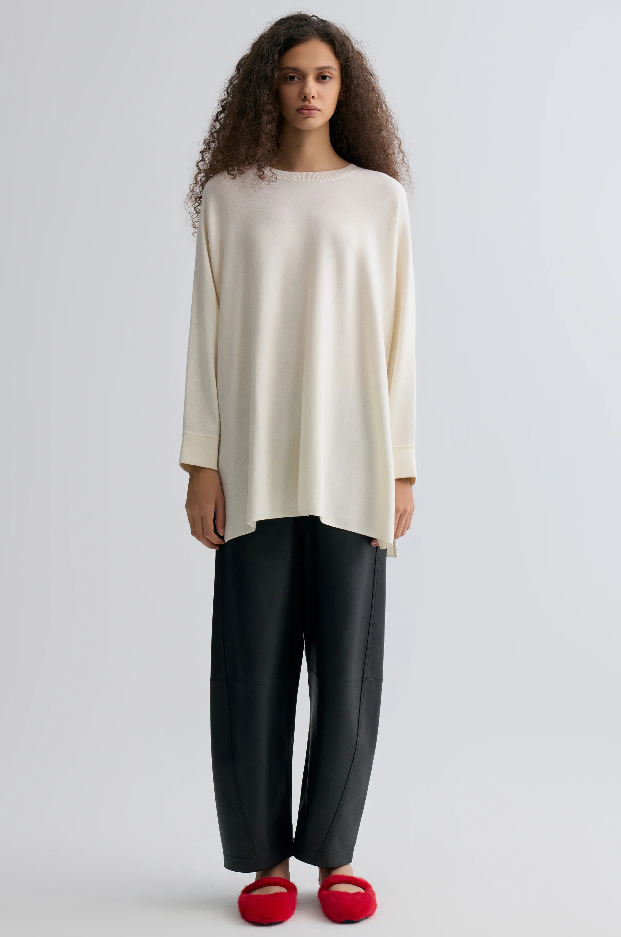 Cozy Merino Wool Sweater Cream - Image 3