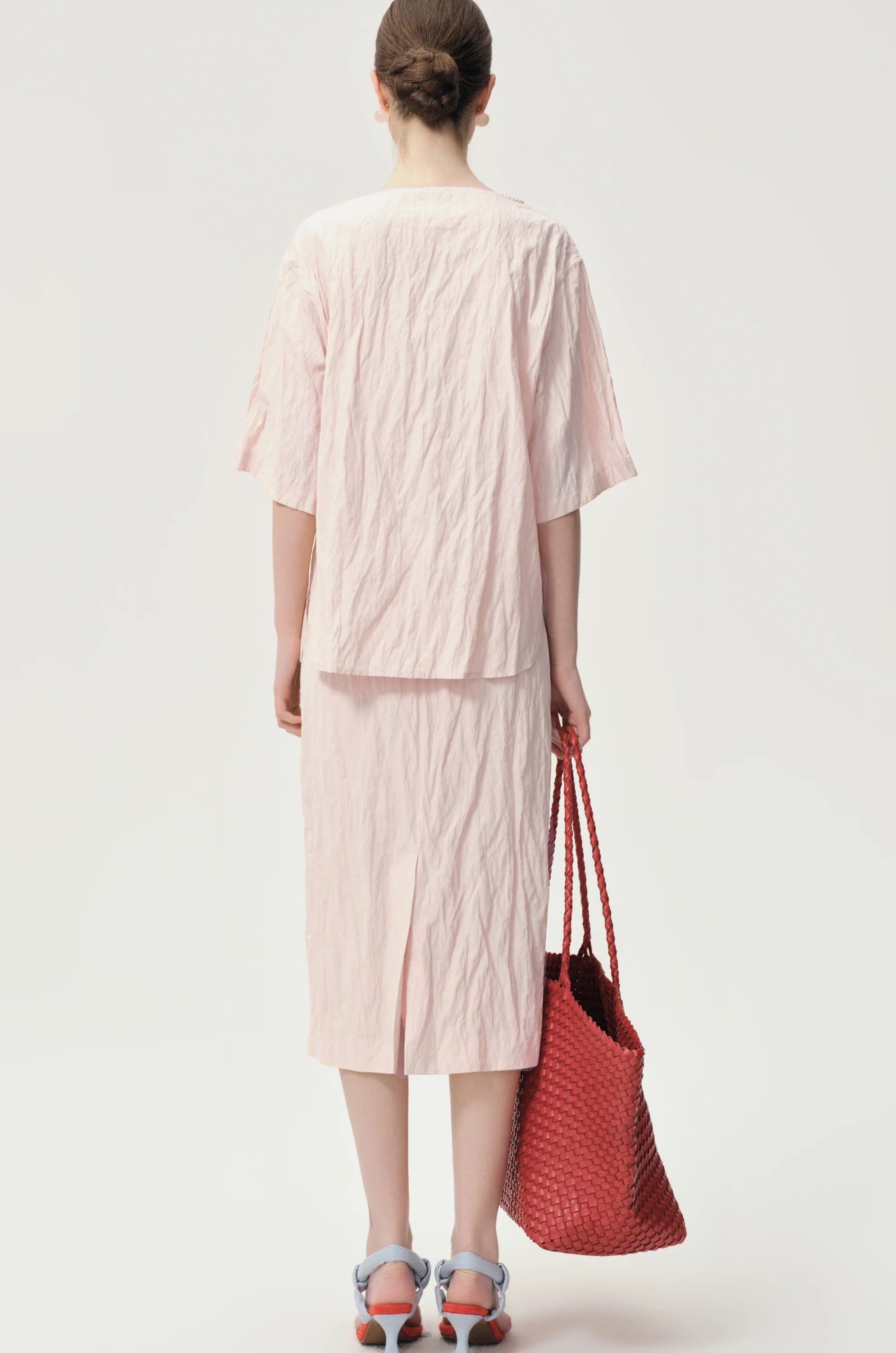 Crinkled Gauze Top Peach - Image 6
