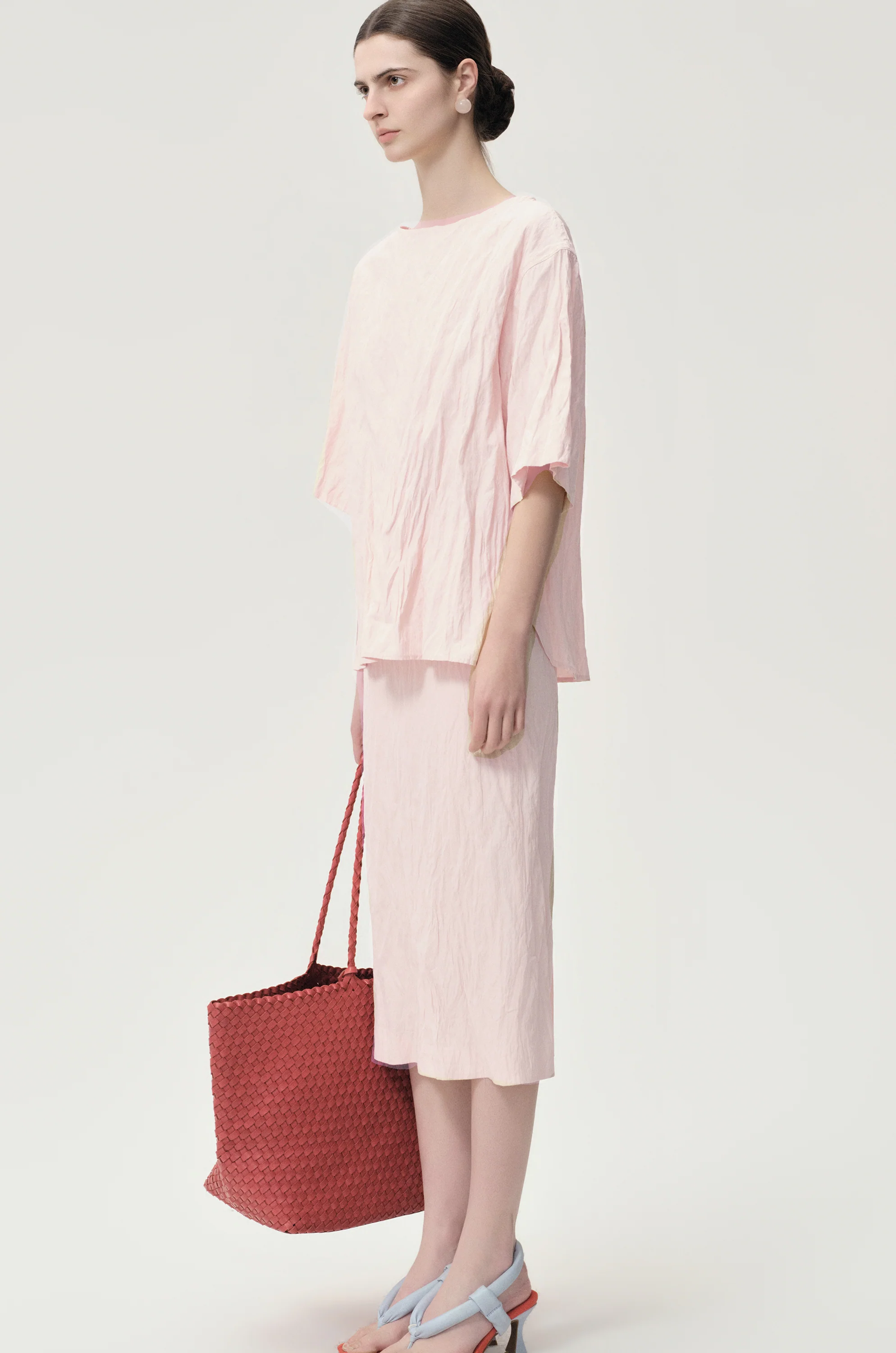 Crinkled Gauze Top Peach - Image 7