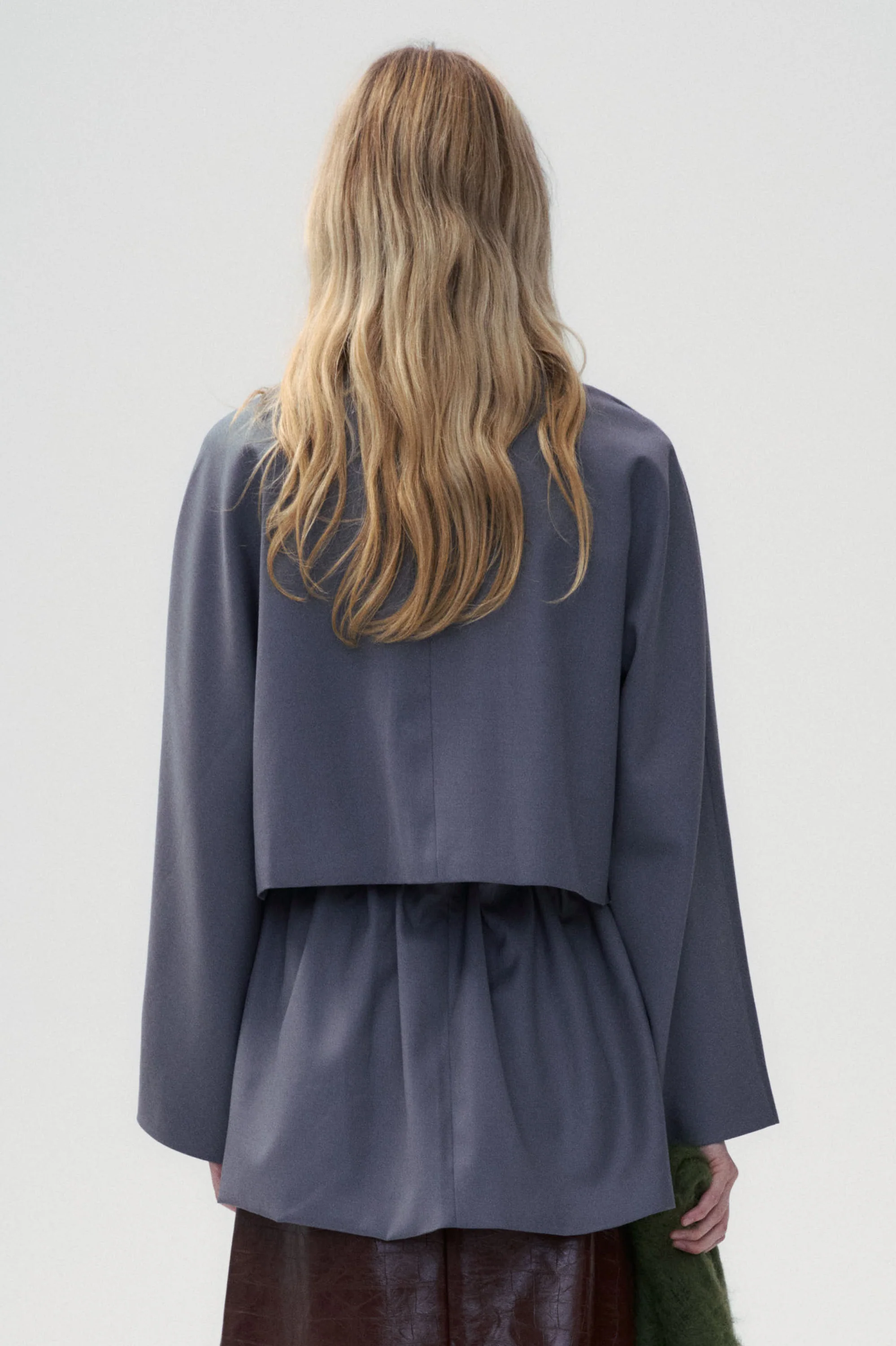 Callie Wool Blend Crop Drop Sleeve Top - Image 5