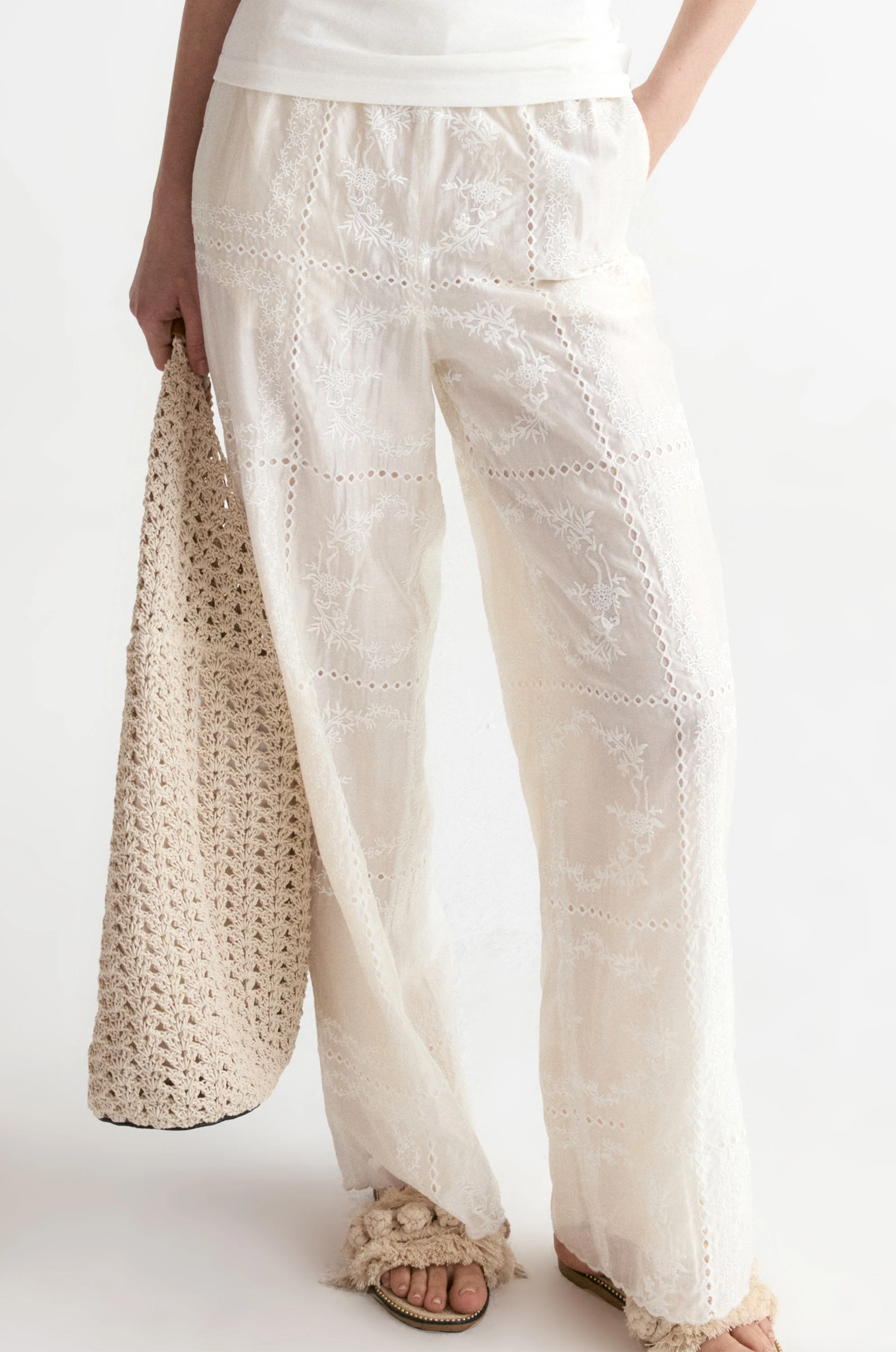 Cutwork Embroidery Trousers - Image 2