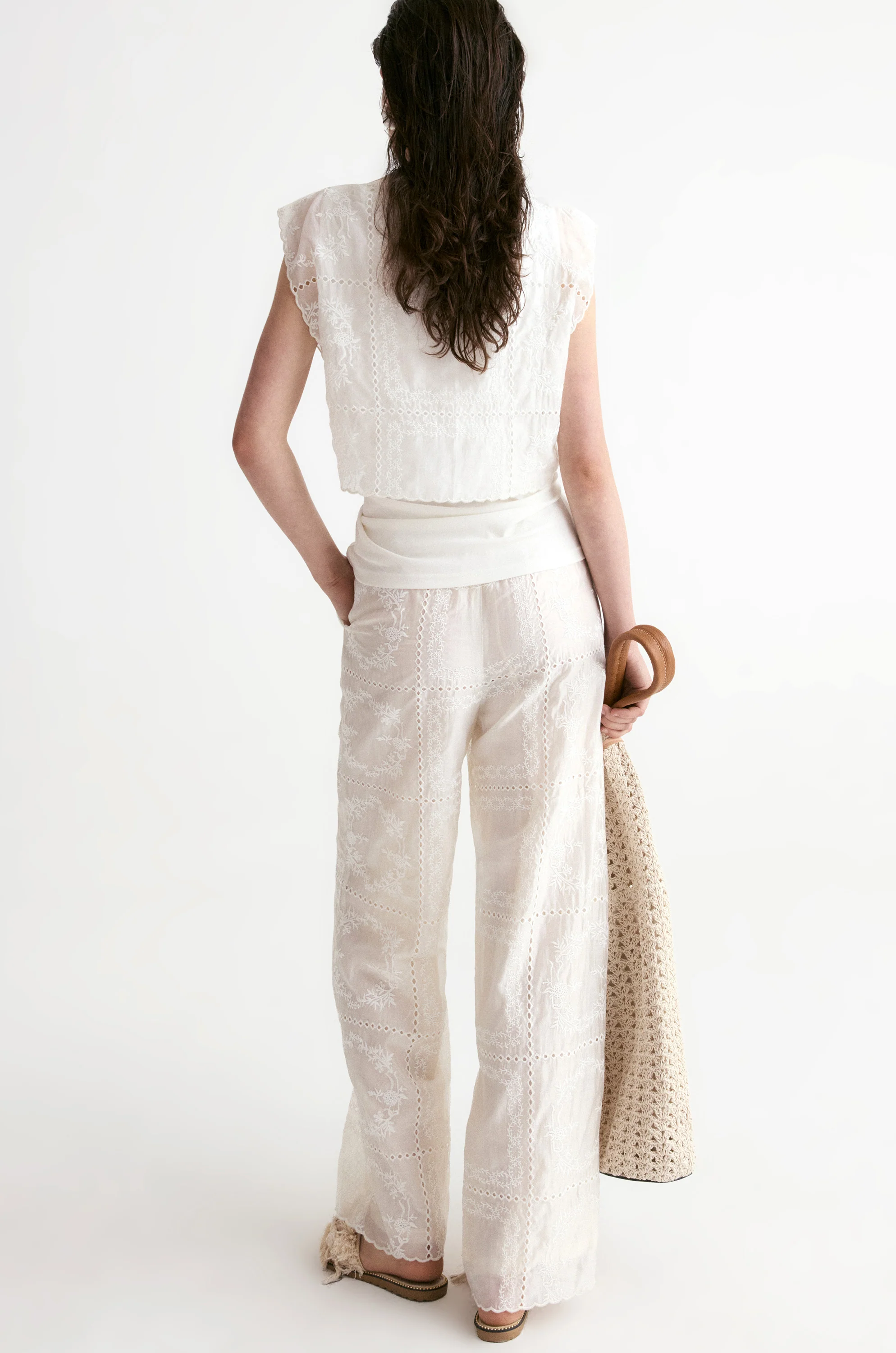 Cutwork Embroidery Trousers - Image 4