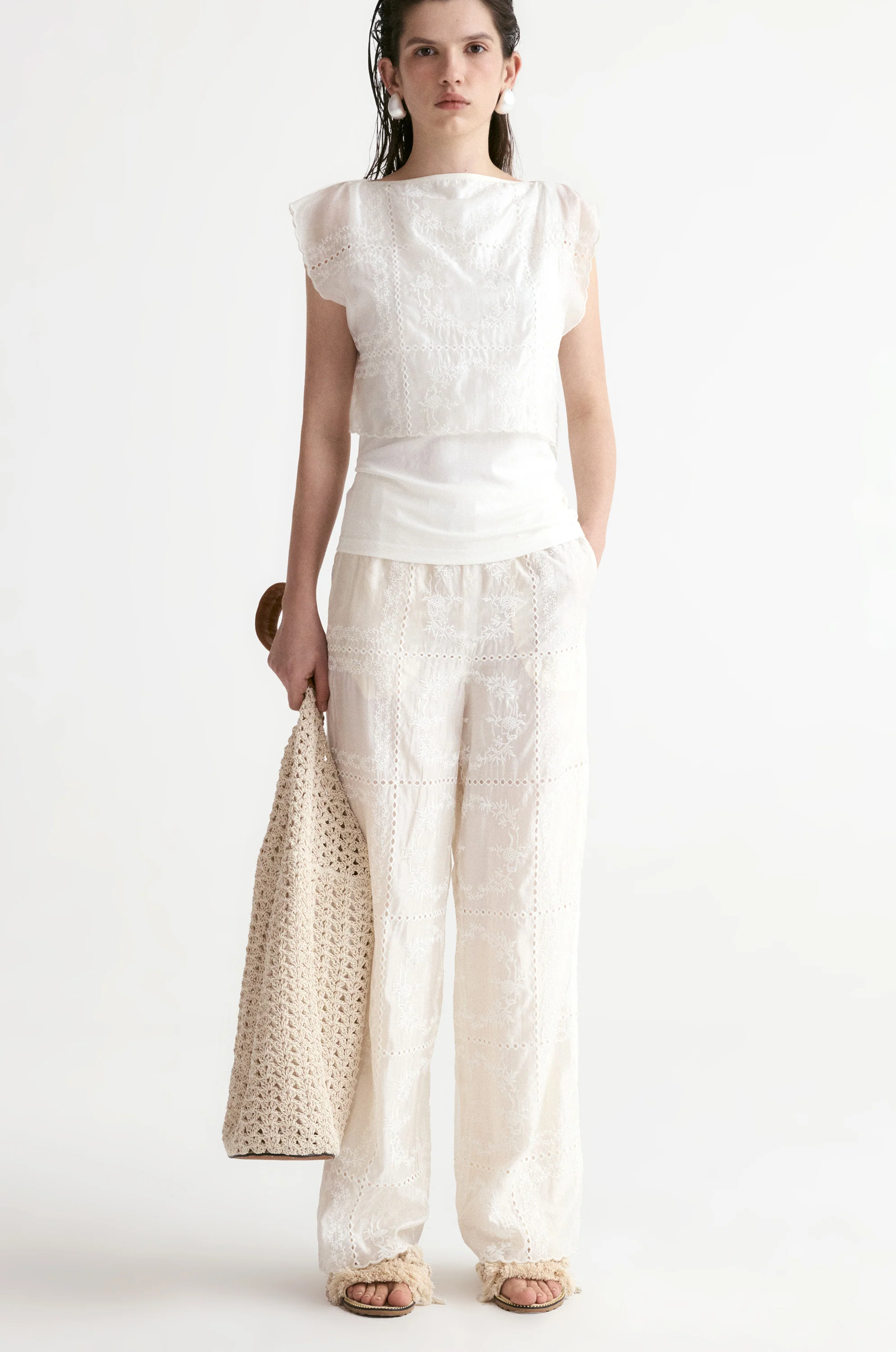 Cutwork Embroidery Trousers - Image 6