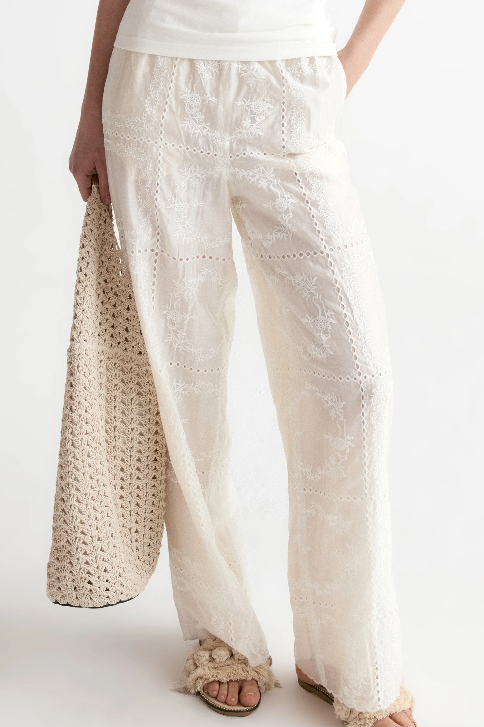 Cutwork Embroidery Trousers - Image 7