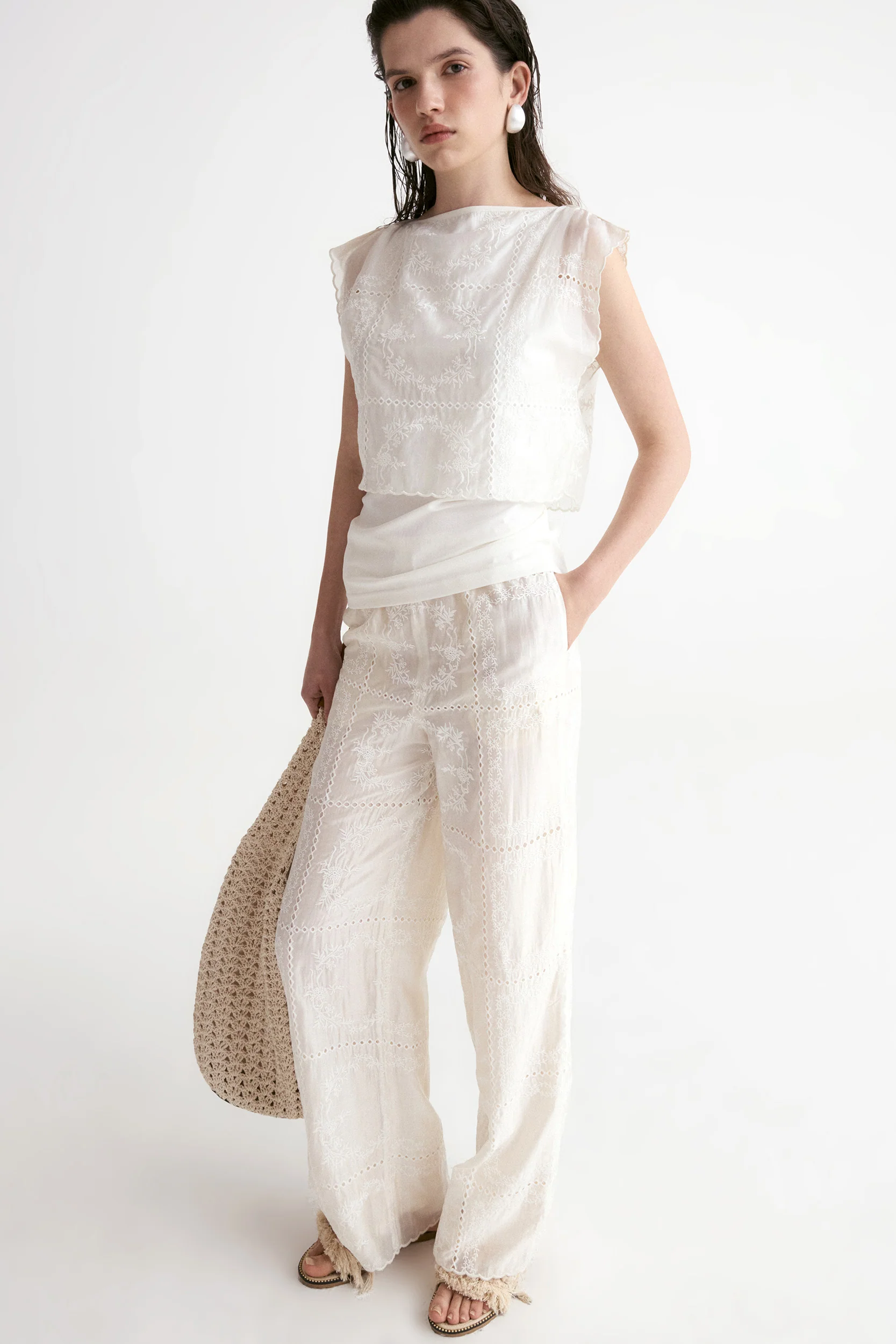 Cutwork Embroidery Trousers - Image 8