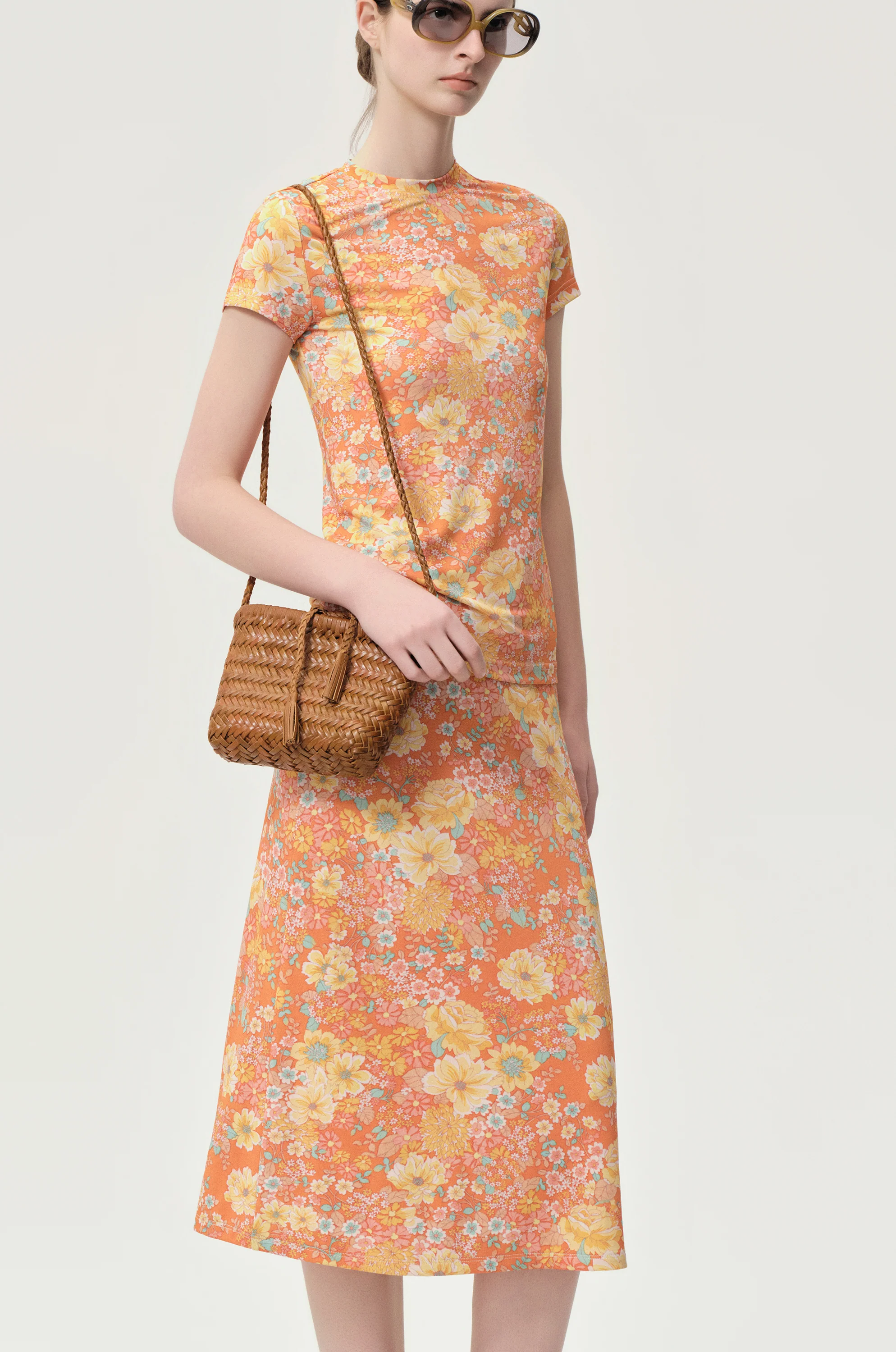 Daisy Viscose Jersey Midi Skirt - Image 4
