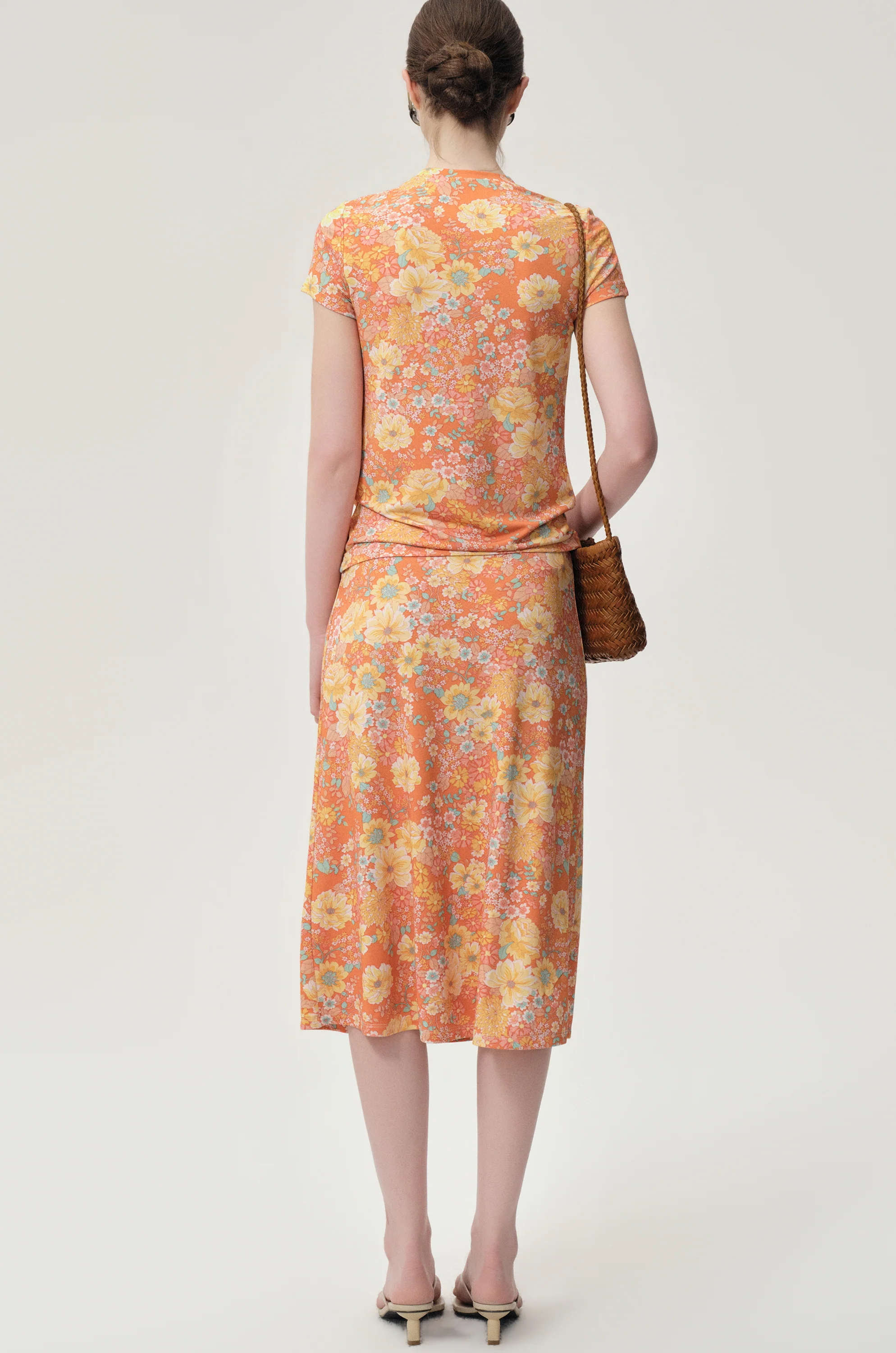 Daisy Viscose Jersey Midi Skirt - Image 5