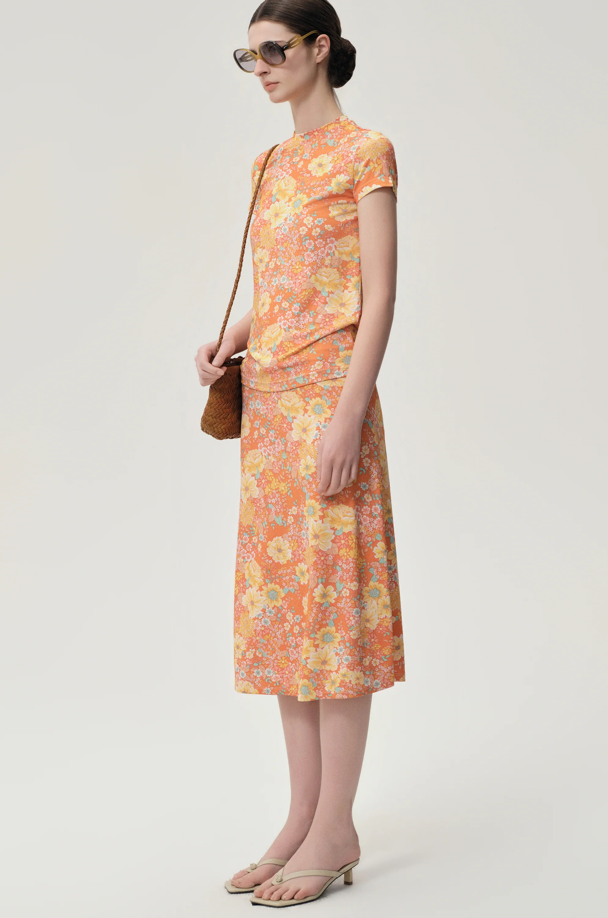 Daisy Viscose Jersey Midi Skirt - Image 6