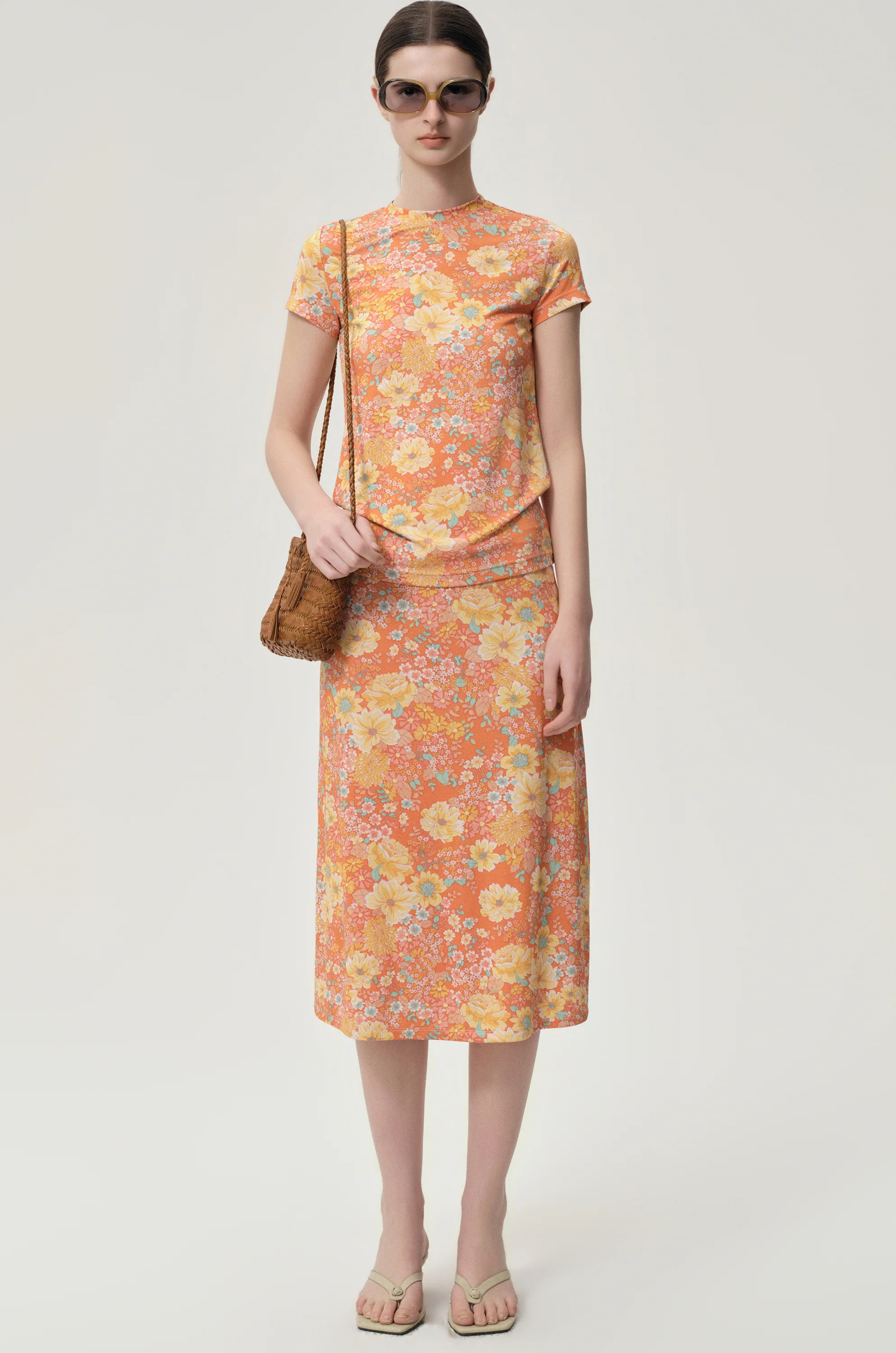 Daisy Viscose Jersey Midi Skirt - Image 7