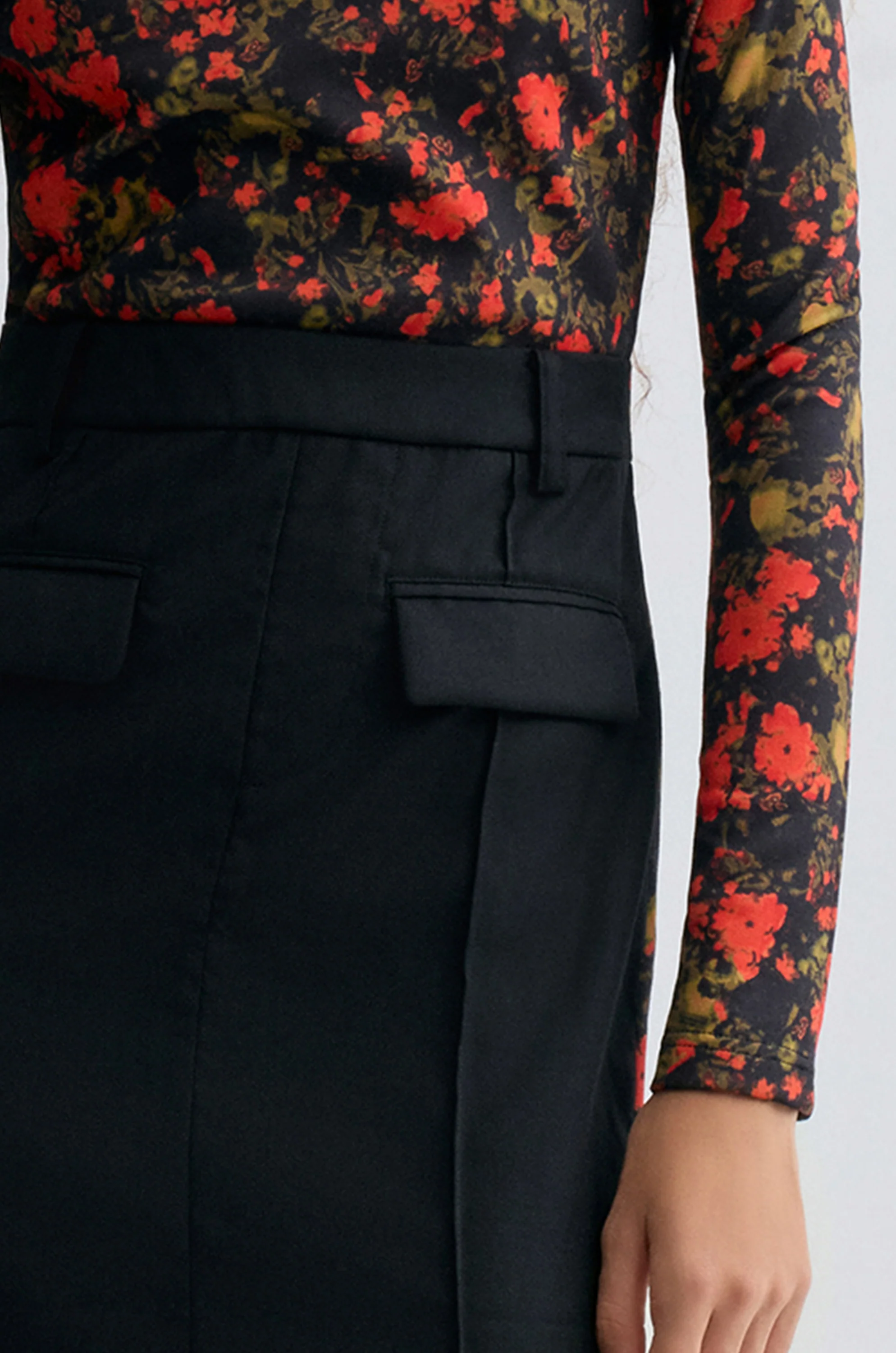 Deconstructed Printed Wool Dress - Image 10