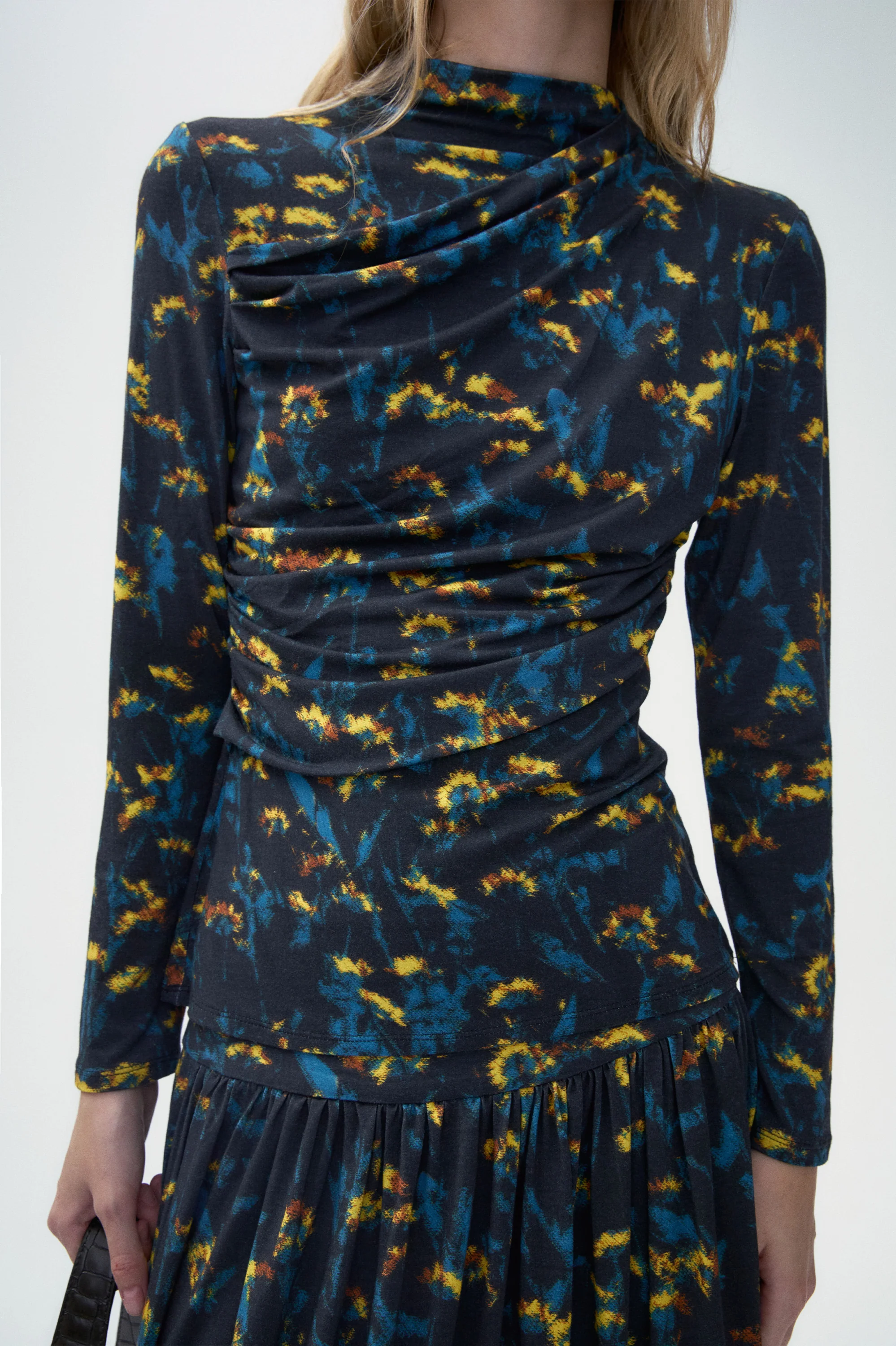 Doris Ditsy Floral Drap T-shirt - Image 6