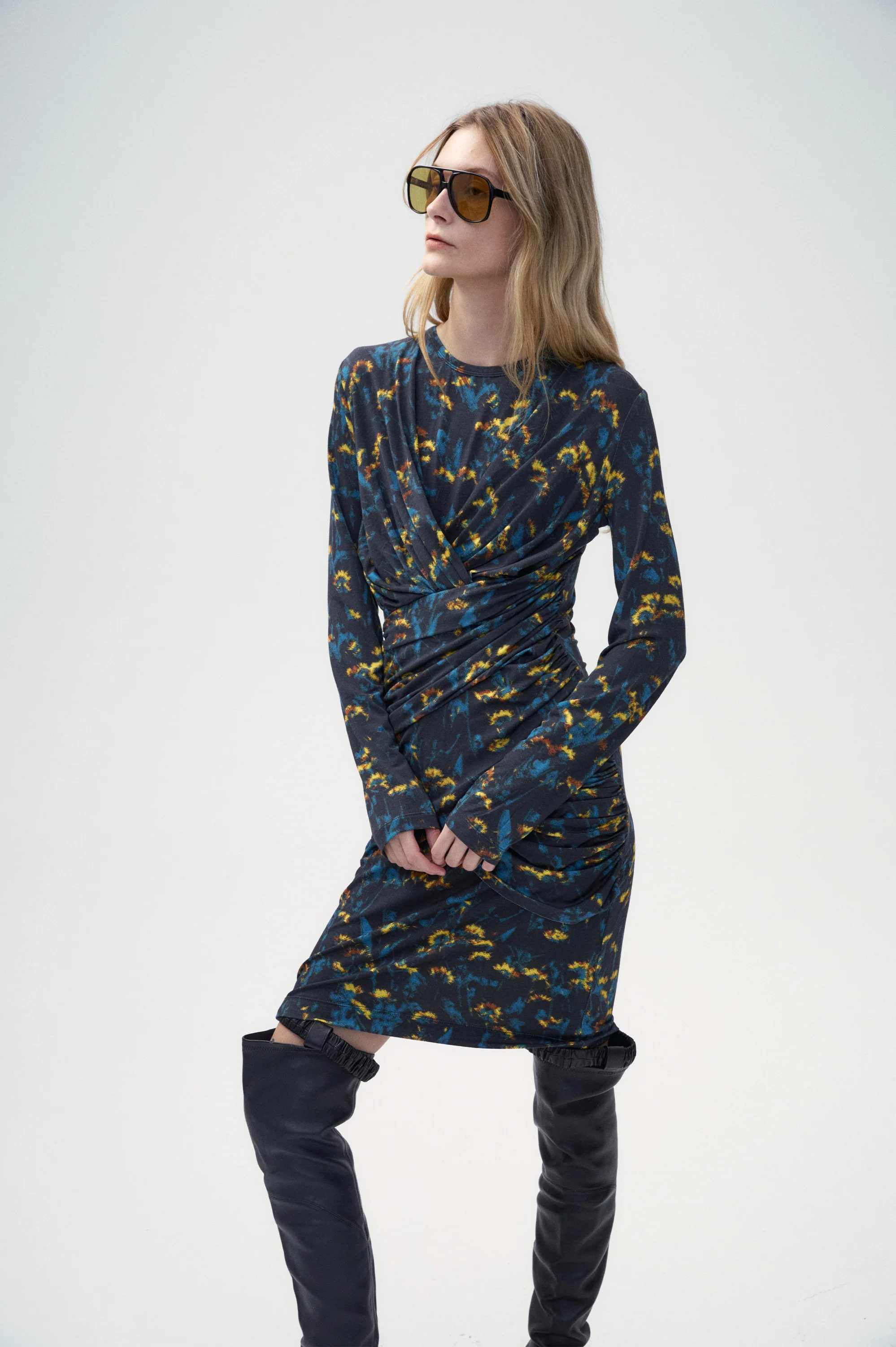 Doris Ditsy Floral Knit Dress - Image 3