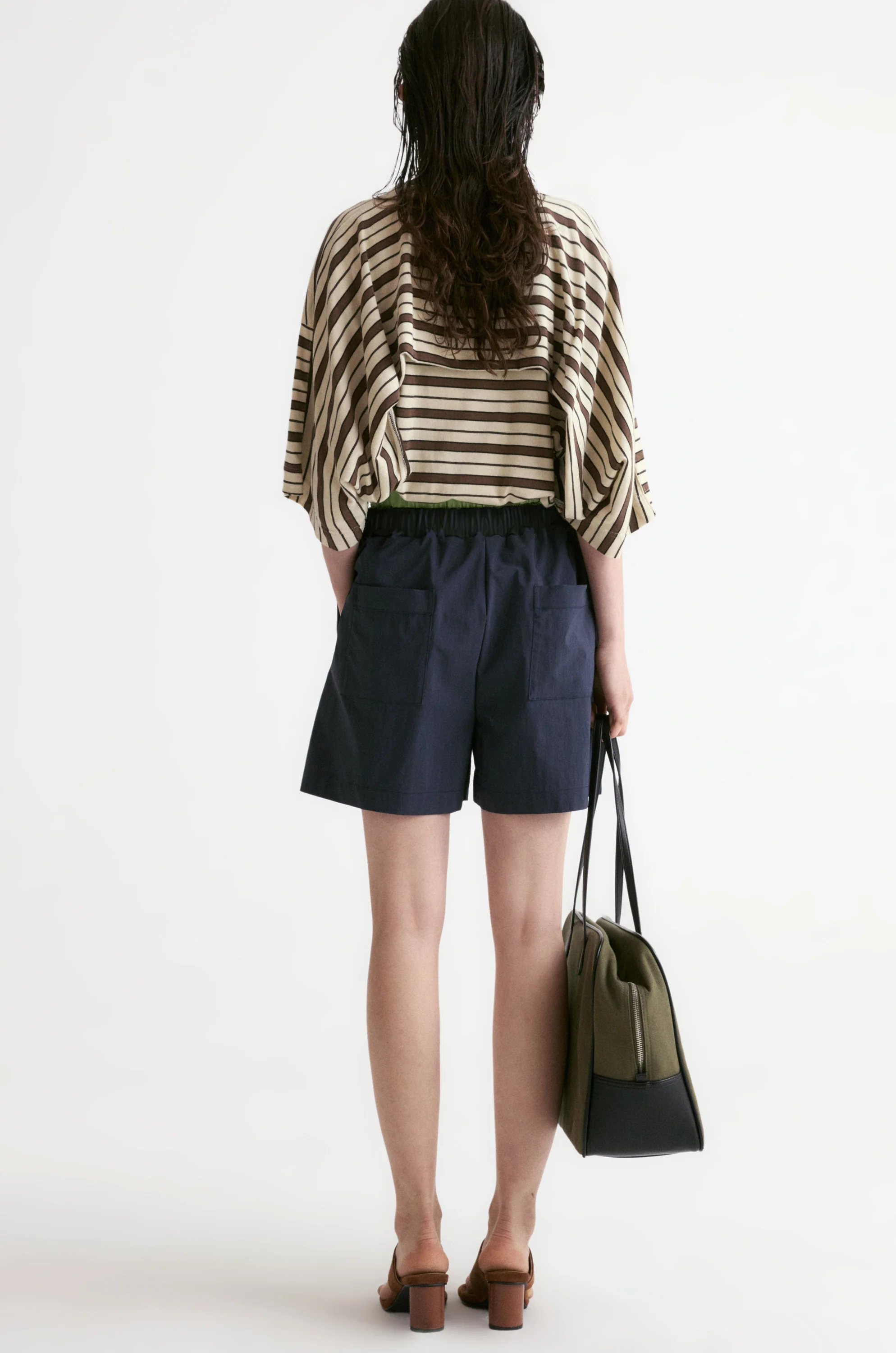 Double Waist Short-Navy - Image 5