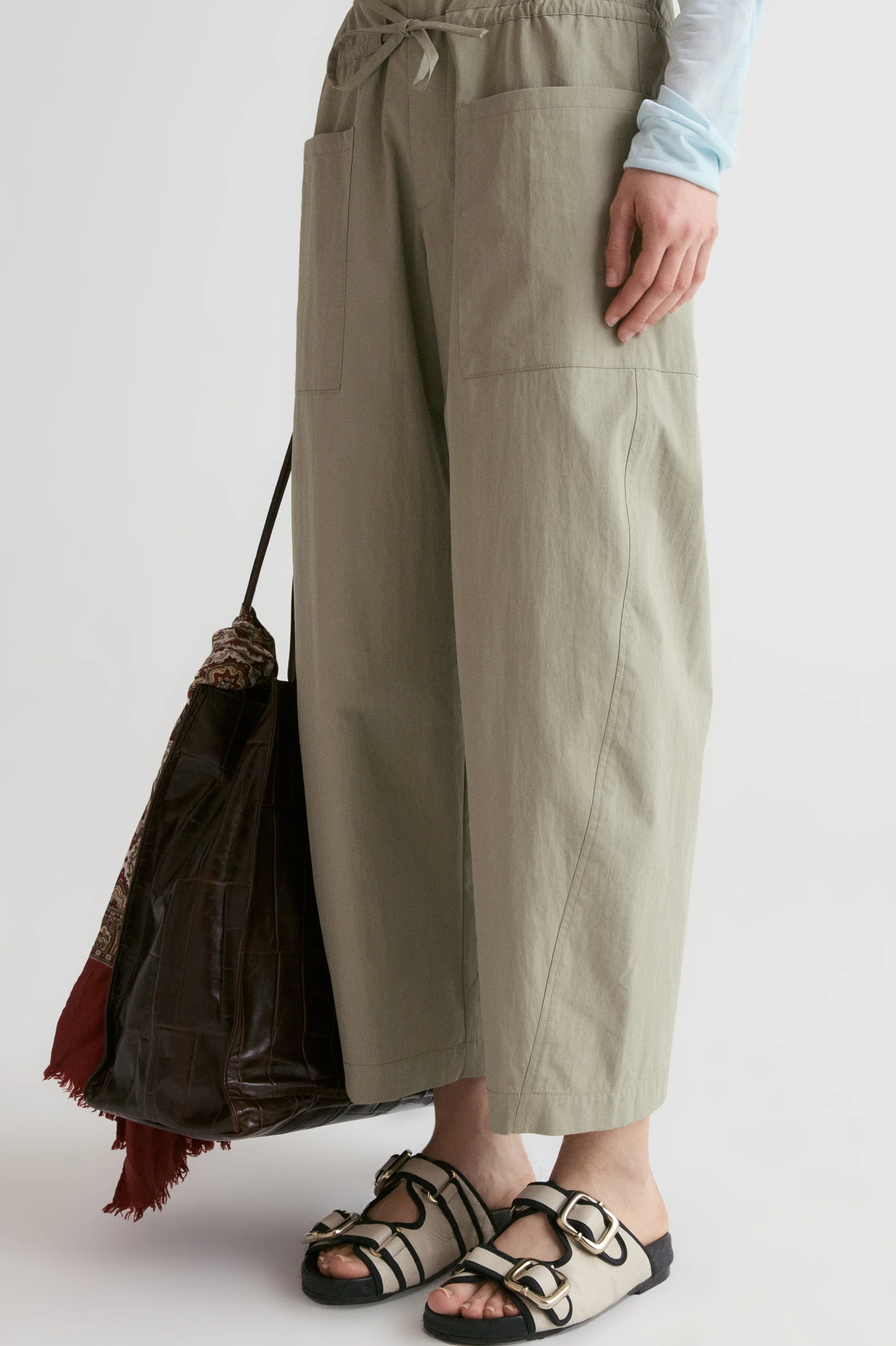 Double Waist Trousers-Khaki - Image 4